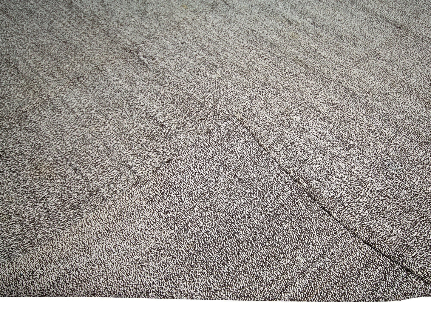 Plain Gray Square Kilim Rug, Gray Goat Hair Kilim Rug, Vintage Turkish Kilim Rug, 4739