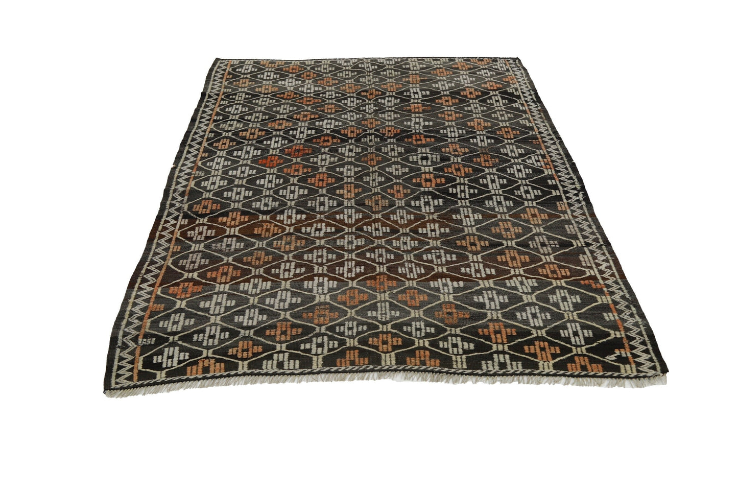 Primitive Rustic Rug, Kilim Rug 5x7, Turkish Anatolian Handmade Kilim Rug, Vintage Turkish Kilim Rug, Area Flat Weave Kilim Rug, 8044