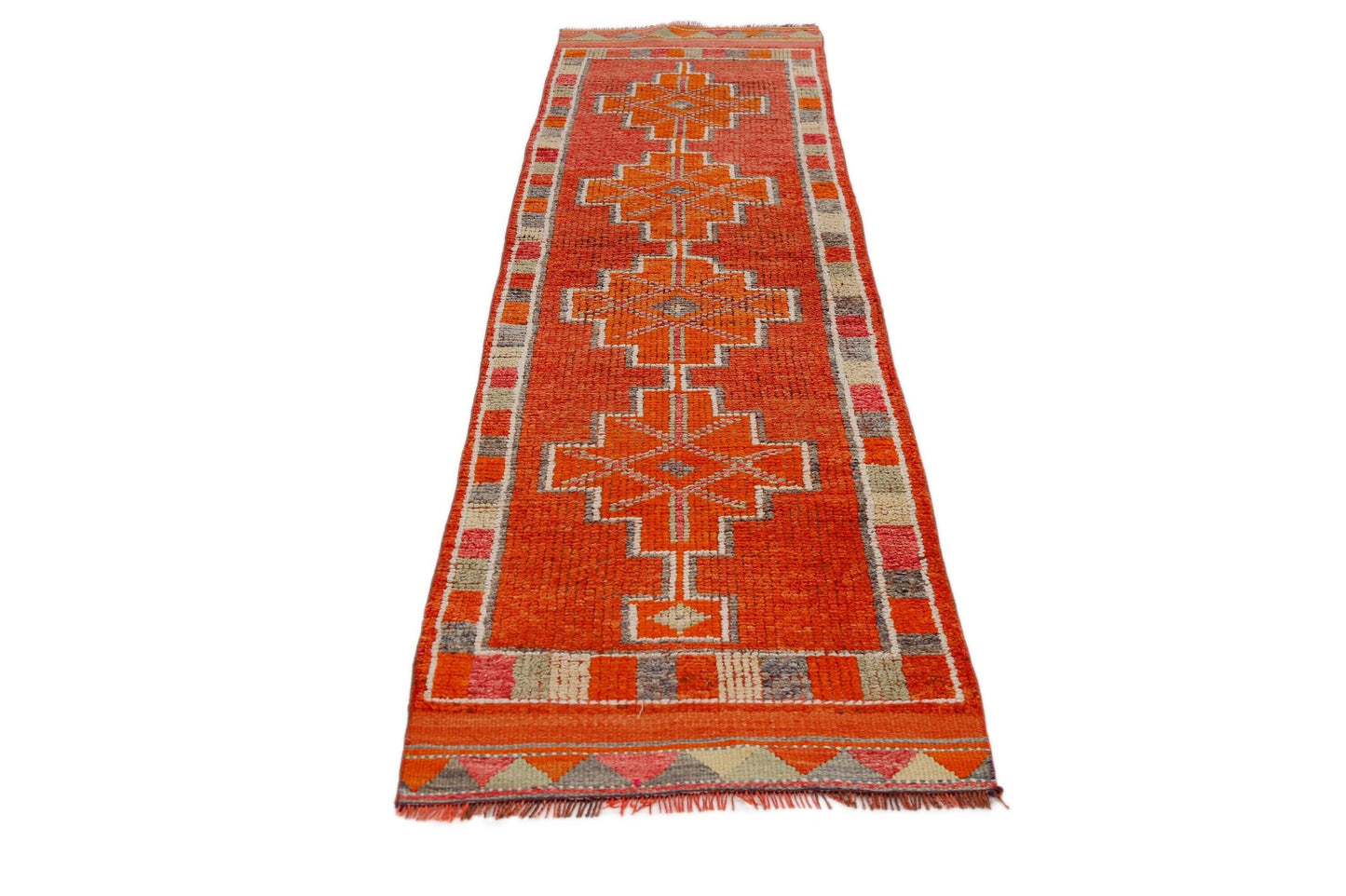 Bedroom Runner rug, Turkish Oushak Vintage Carpet Runner Rug, Hallway Floor Kitchen Runner Rug, Bohemian Rug, One of a kind, 7200
