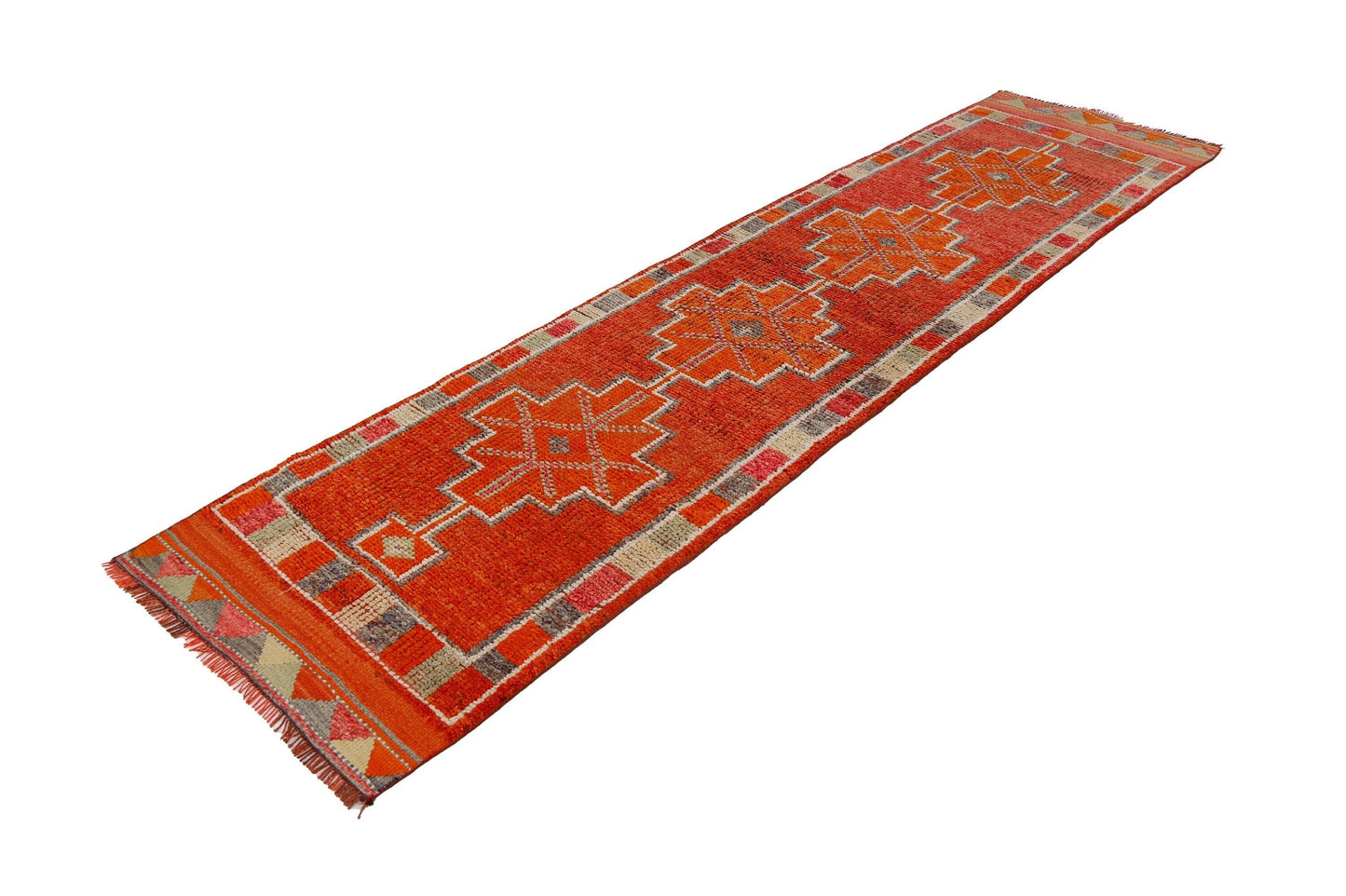 Bedroom Runner rug, Turkish Oushak Vintage Carpet Runner Rug, Hallway Floor Kitchen Runner Rug, Bohemian Rug, One of a kind, 7200