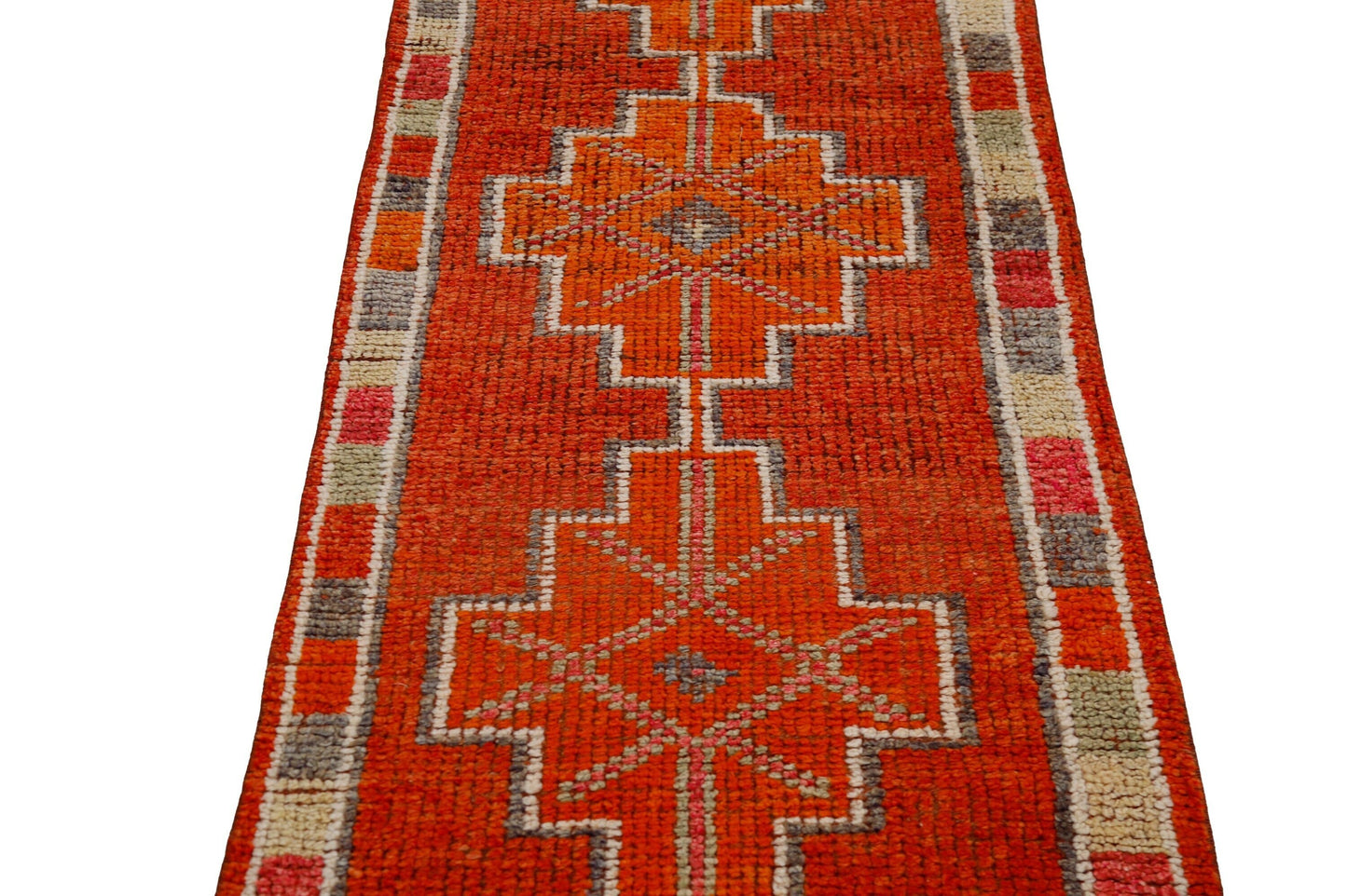 Bedroom Runner rug, Turkish Oushak Vintage Carpet Runner Rug, Hallway Floor Kitchen Runner Rug, Bohemian Rug, One of a kind, 7200