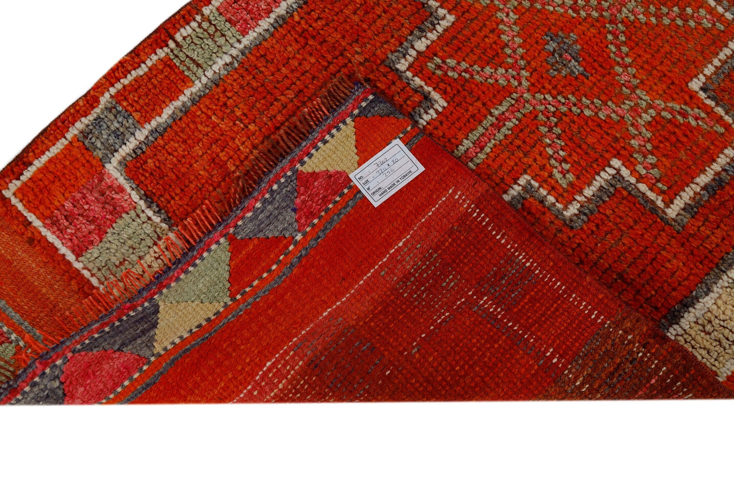 Bedroom Runner rug, Turkish Oushak Vintage Carpet Runner Rug, Hallway Floor Kitchen Runner Rug, Bohemian Rug, One of a kind, 7200