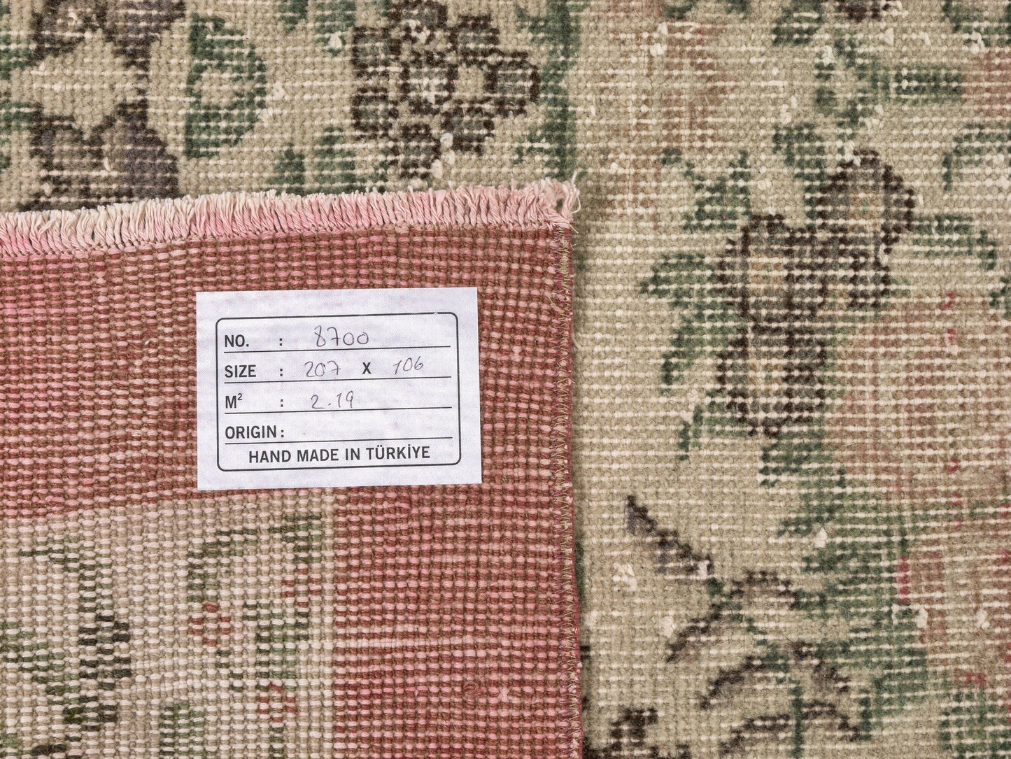 4x7 Boho Unique Handmade Rug ,Anatolia Vintage Oushak Rug ,Turkish Neutral Rug ,Antique Rug ,Small Rug ,8700