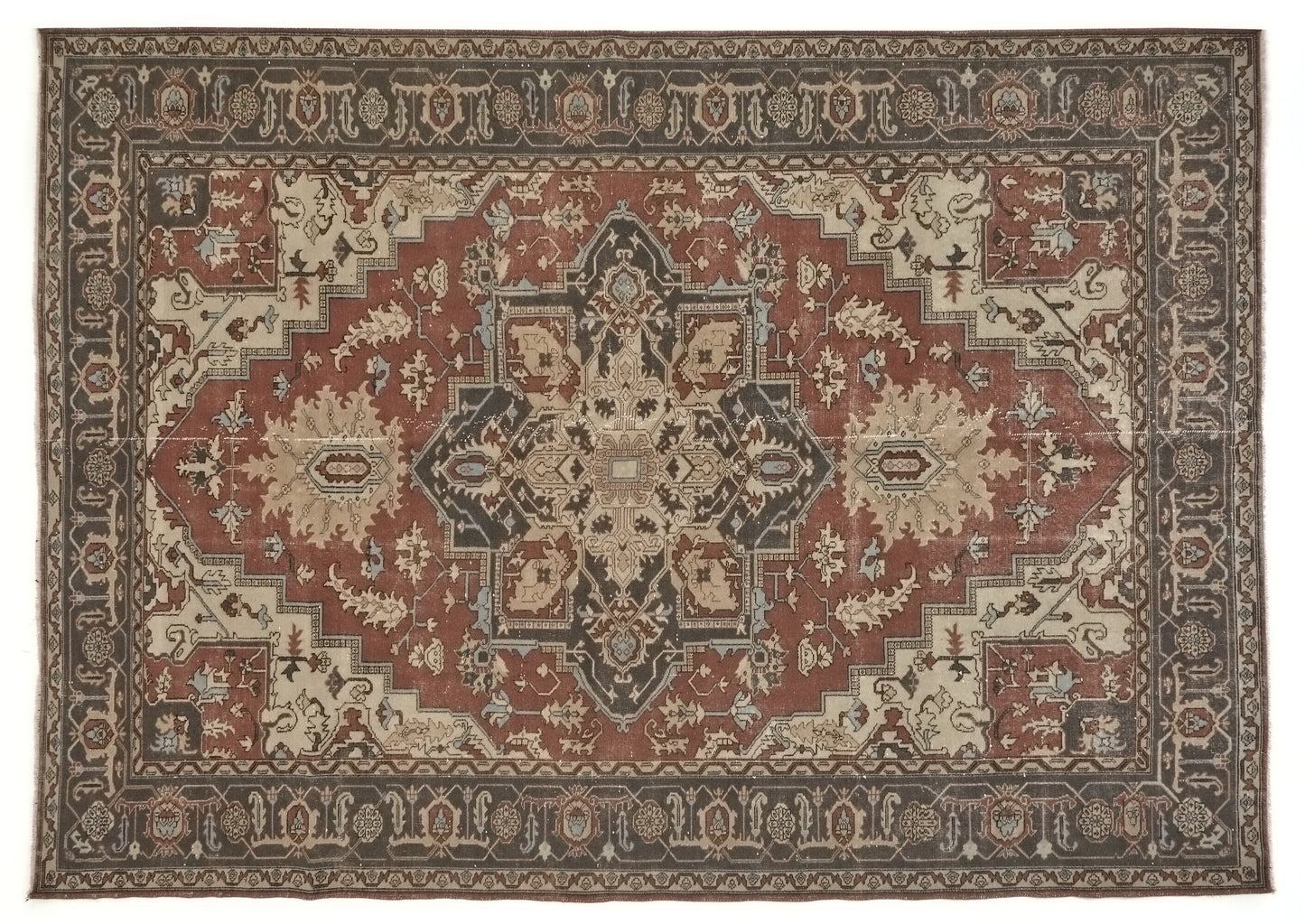 7x10 Rug, Persian Turkish Rug, Oushak Rug, Heriz Vintage Rug, Area rug 7x10, Carpet rug, Rug Living room, Large rug,Turkish Carpet, 8660