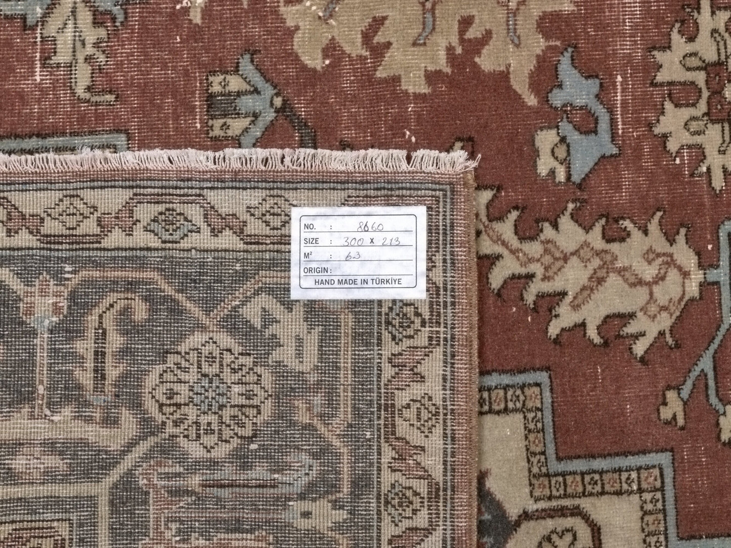 7x10 Rug, Persian Turkish Rug, Oushak Rug, Heriz Vintage Rug, Area rug 7x10, Carpet rug, Rug Living room, Large rug,Turkish Carpet, 8660