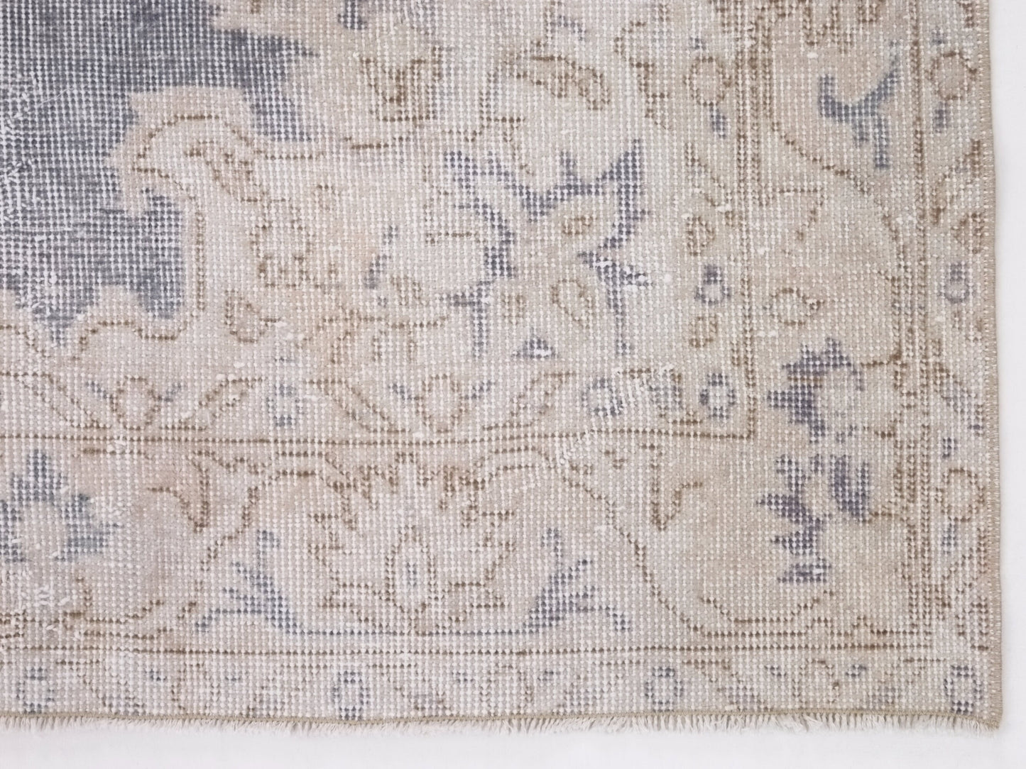 Scandinavian Oushak Rug, Turkish Rug 4x7, Handmade Vintage Rug, Bedroom Carpet rug, One of a kind Office Rug, Navy Blue, White, Rug, 10316