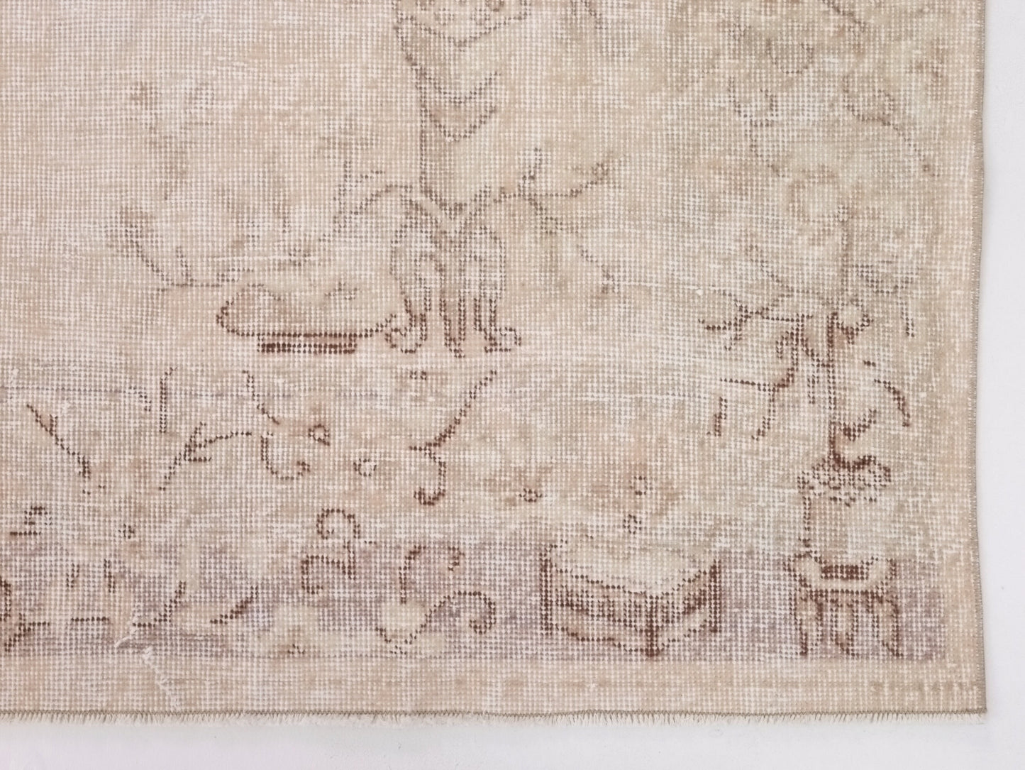 Beige Rug 7x11, Turkish Oushak Vintage Rug, Unique Rug, Area Handmade Wool Rug, Carpet Rug, Farmhouse rug, Faded rug, Living room rug,10300