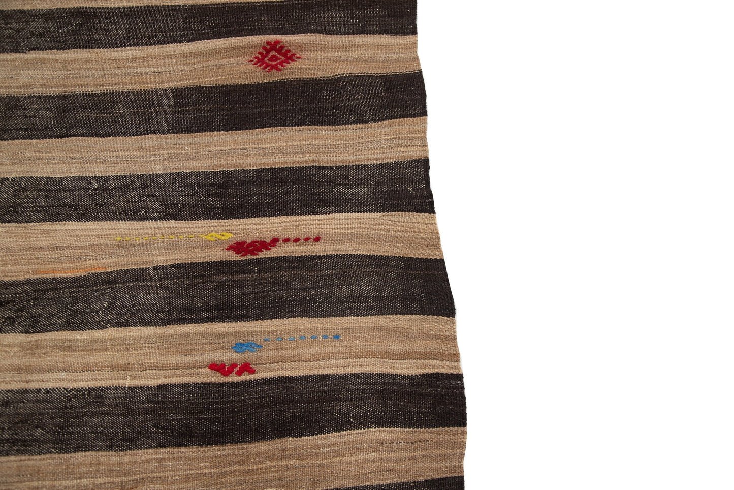 Organic Brown Kilim Rug, Turkish Kilim, Neutral Vintage Rug, Turkish Rug, Handmade Flat Weave Area Rug, Brown Rug 8x11, Old Kilim Rug, 7172