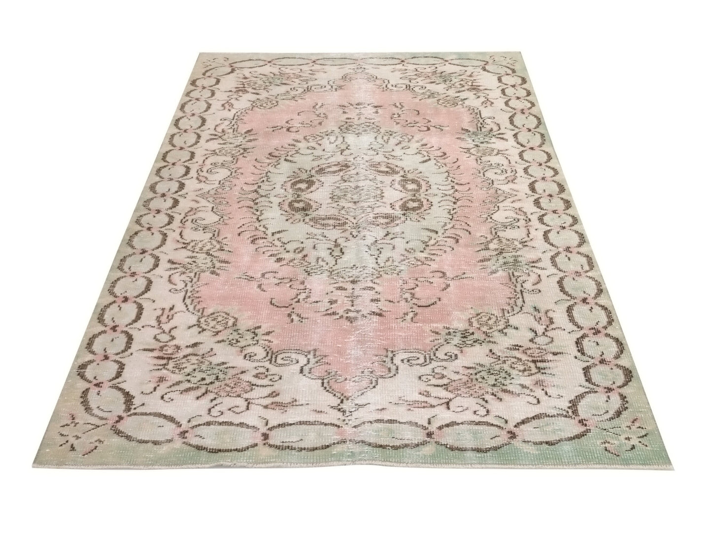 Faded Vintage Rug, Carpet rug, Turkish Oushak Rug, Area rug, Bedroom rug, Handmade rug, One of a kind Oushak Rug, Wool rug, Turkey rug,10247