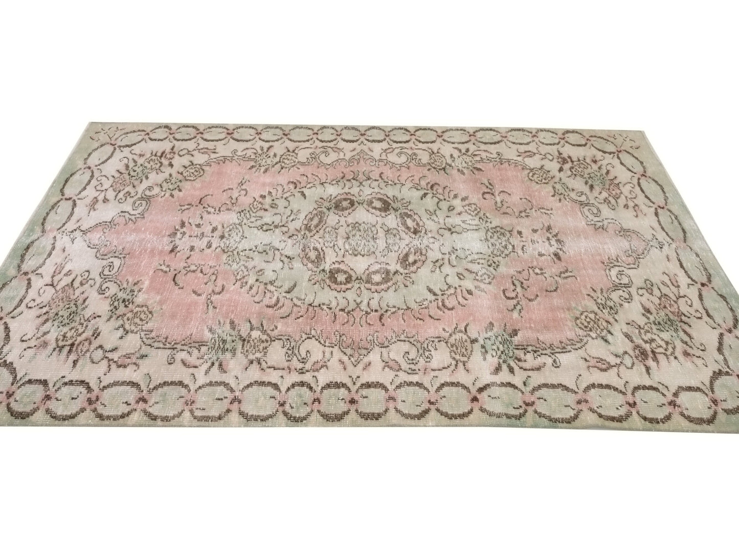Faded Vintage Rug, Carpet rug, Turkish Oushak Rug, Area rug, Bedroom rug, Handmade rug, One of a kind Oushak Rug, Wool rug, Turkey rug,10247