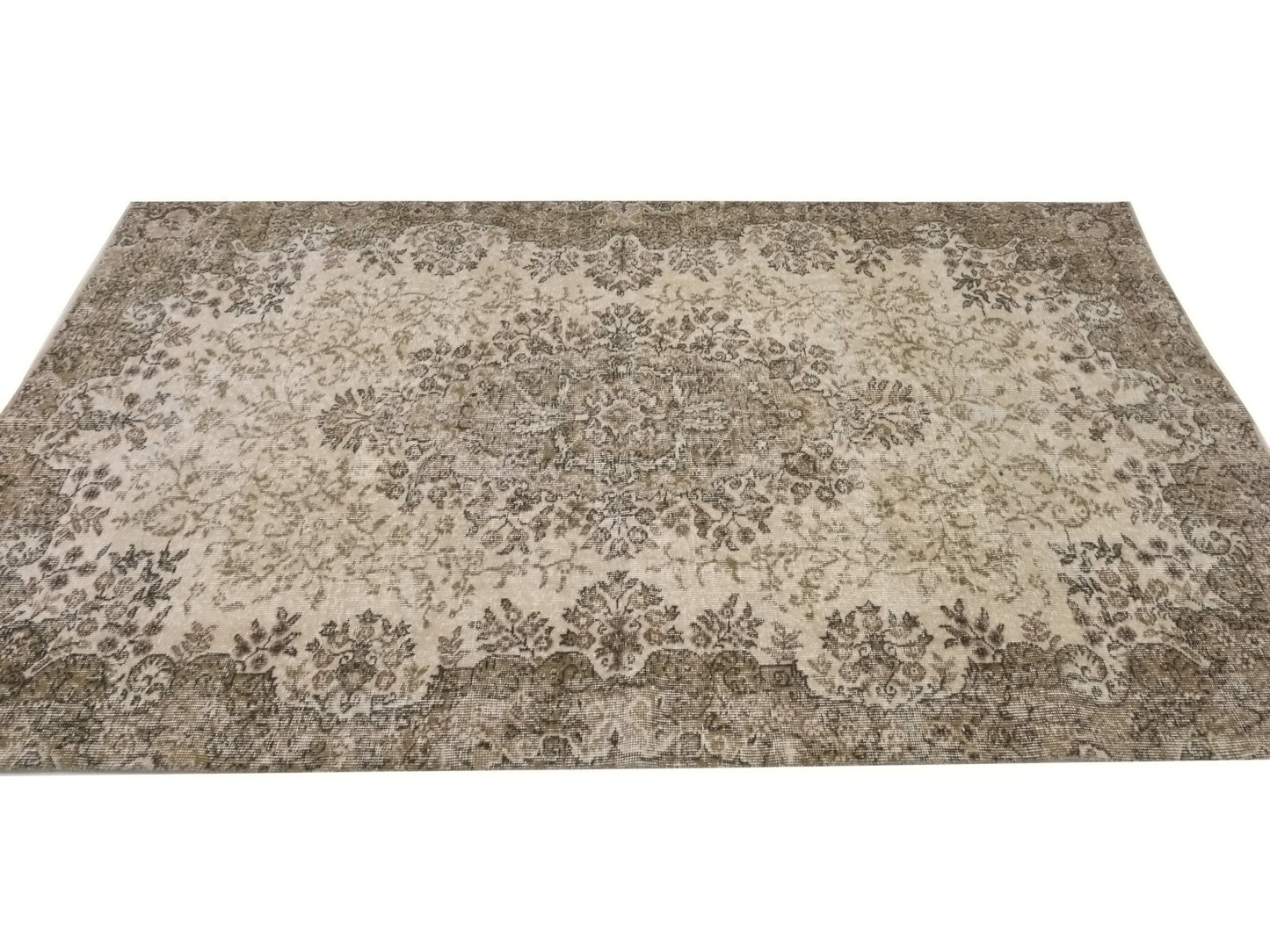 Carpet rug ,Turkish Wool rug, Vintage Neutral rug,Bedroom rug, 5x8 Rug, Area Oushak rug ,Faded rug, Vintage Turkish Oushak rug ,10240
