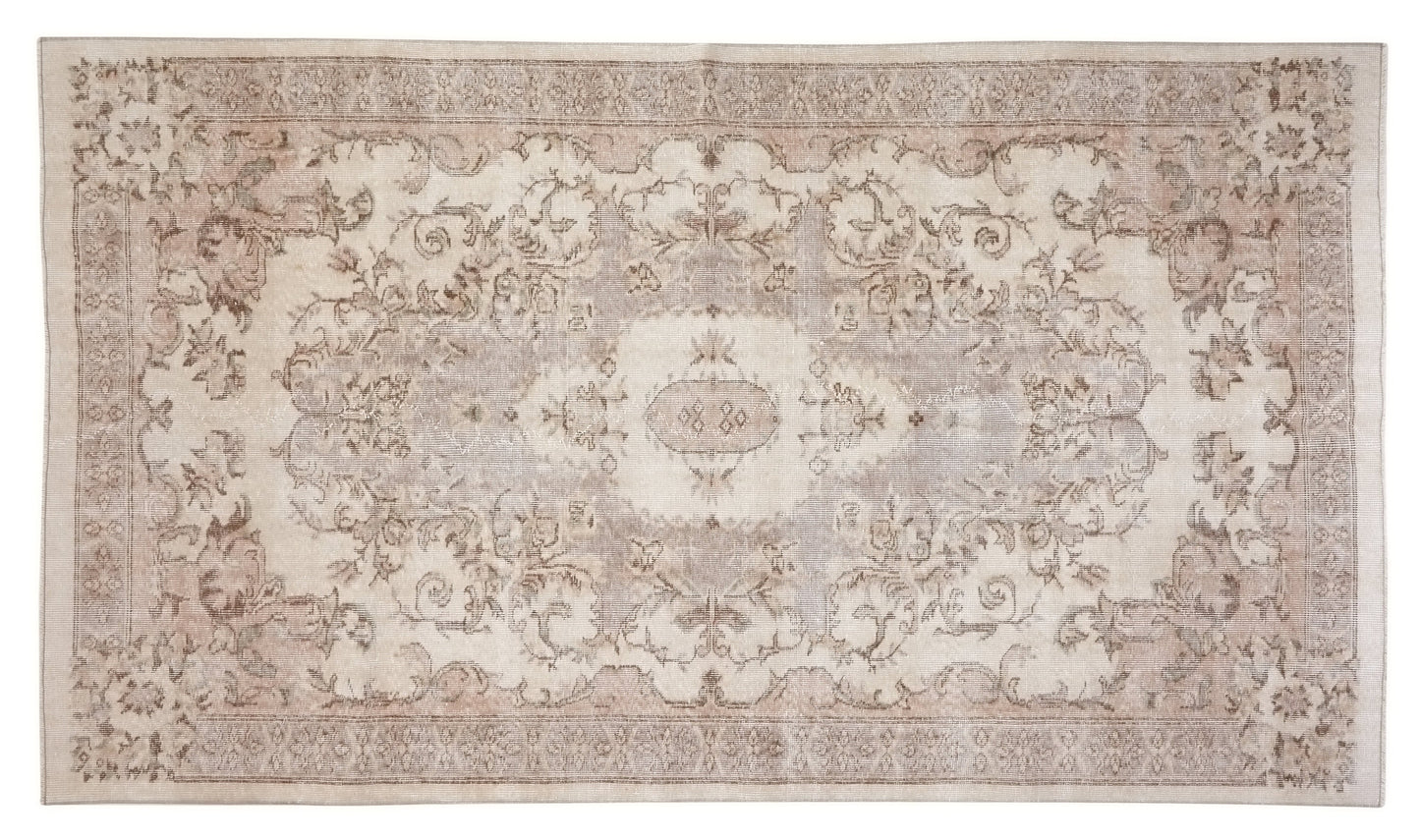 Faded rug, Turkish rug, Area rug, 5x9 Rug, Oushak rug, Vintage Rug, Handmade rug, Bedroom rug, Muted rug, Pastel rug, Living room rug, 10235