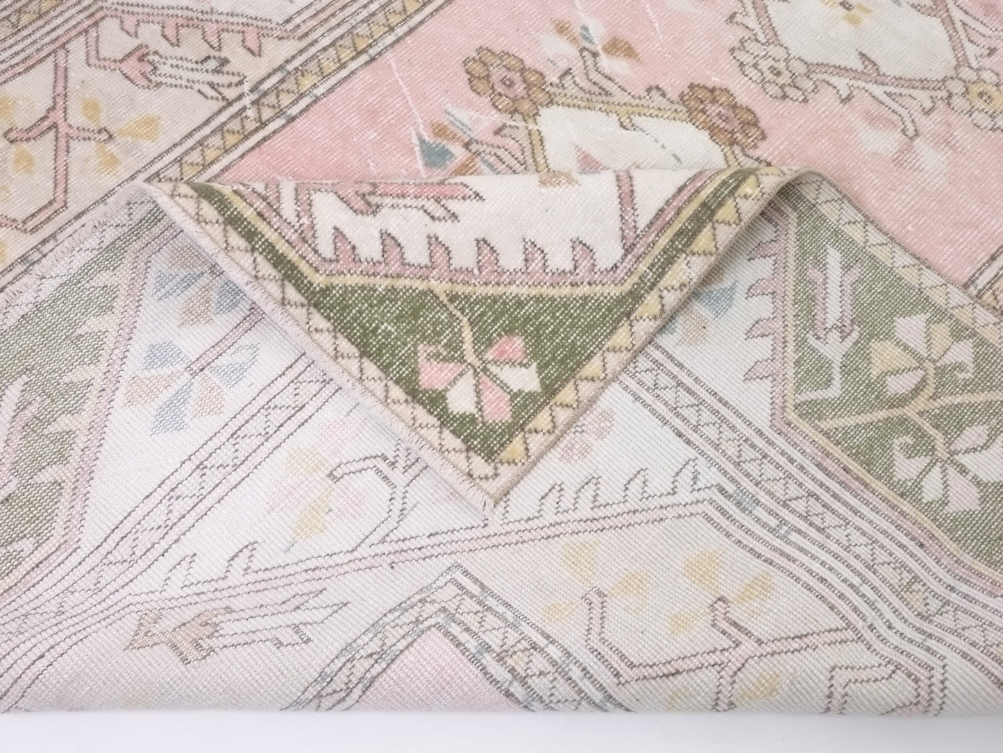 Neutral rug, 6x10 Oushak rug, Handmade Vintage rug, Turkish Oushak rug 6x10, Vintage Carpet rug, Turkey rug, Faded rug, Turkish carpet,10305