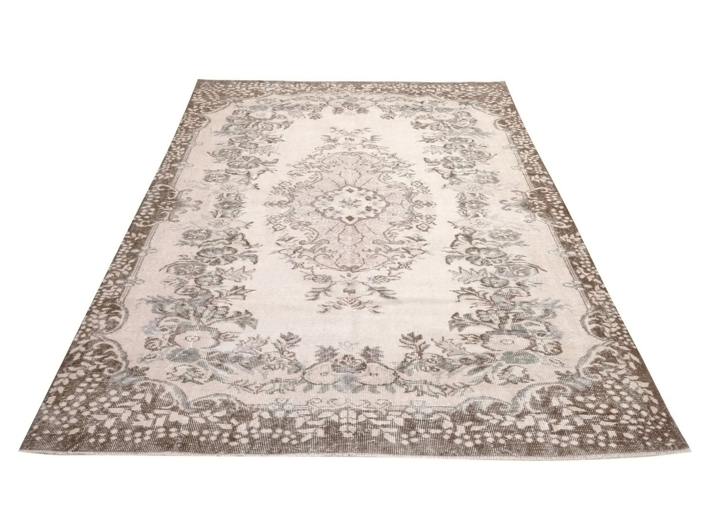 Turkish Handmade Area Rug, 6x9 Vintage Carpet Rug, Oushak Rug, Turkey rug, Muted rug, Living room, Wool rug, Maden in Anatolia,10206