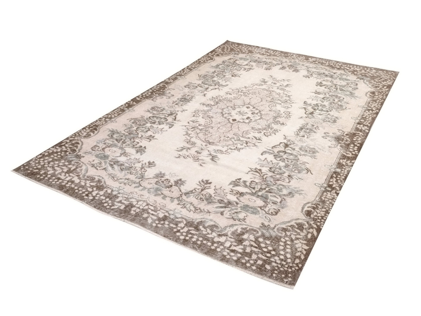 Turkish Handmade Area Rug, 6x9 Vintage Carpet Rug, Oushak Rug, Turkey rug, Muted rug, Living room, Wool rug, Maden in Anatolia,10206