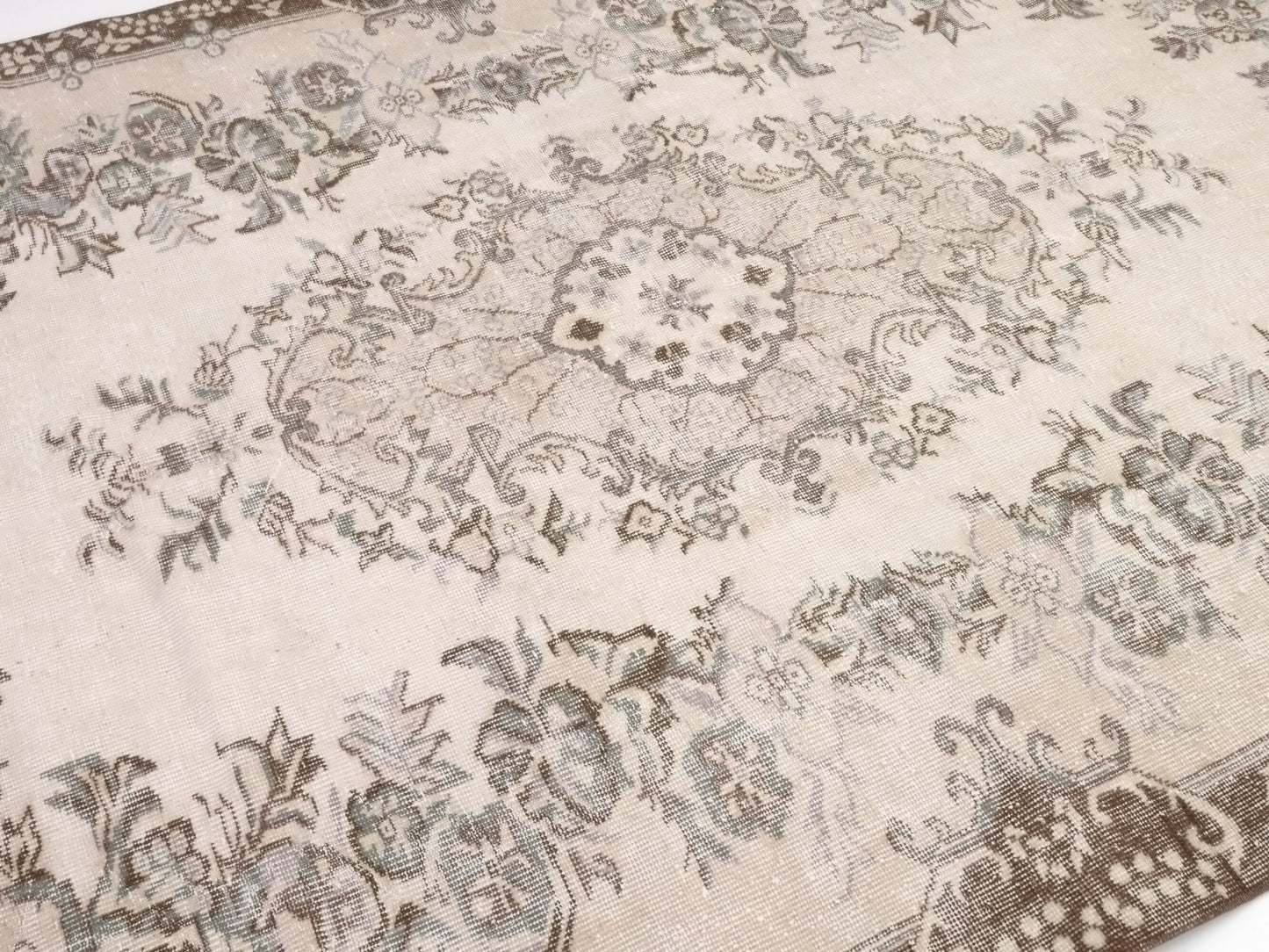 Turkish Handmade Area Rug, 6x9 Vintage Carpet Rug, Oushak Rug, Turkey rug, Muted rug, Living room, Wool rug, Maden in Anatolia,10206
