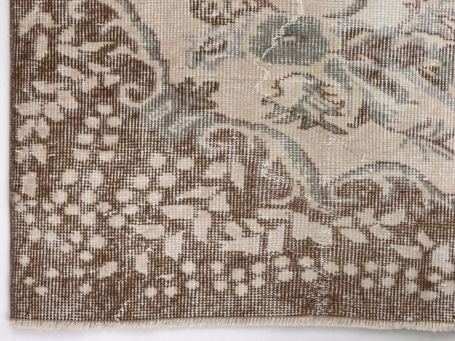 Turkish Handmade Area Rug, 6x9 Vintage Carpet Rug, Oushak Rug, Turkey rug, Muted rug, Living room, Wool rug, Maden in Anatolia,10206