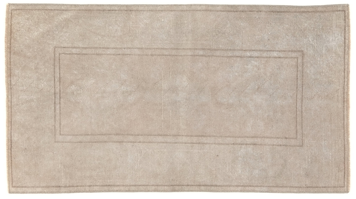3x5 Beige Oushak Rug, Geometric Area rug, Turkish Carpet rug, Vintage Oushak Rug, Farmhouse rug, Neutral rug, Unique rug, Turkey rug,10063