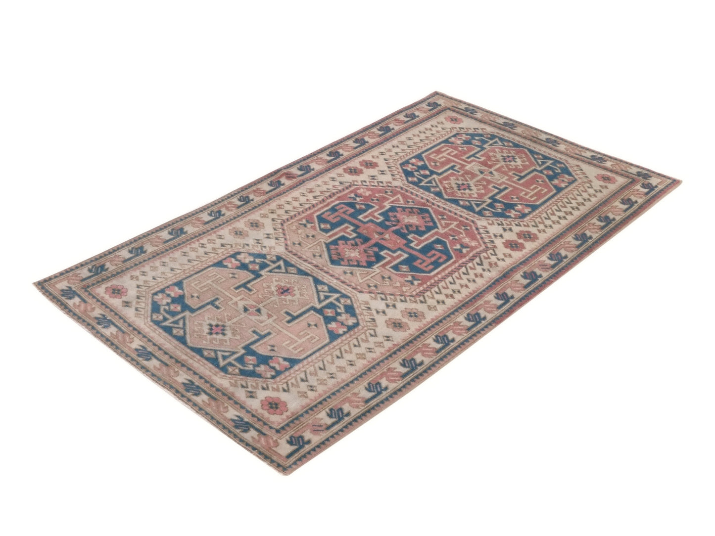 Scandinavian Turkish Rug, Oushak Rug, Vintage rug, One of a kind rug, Area rug, 3x6 Rug, Oushak Carpet, Turkey Rug Made in Anatolia, 10060