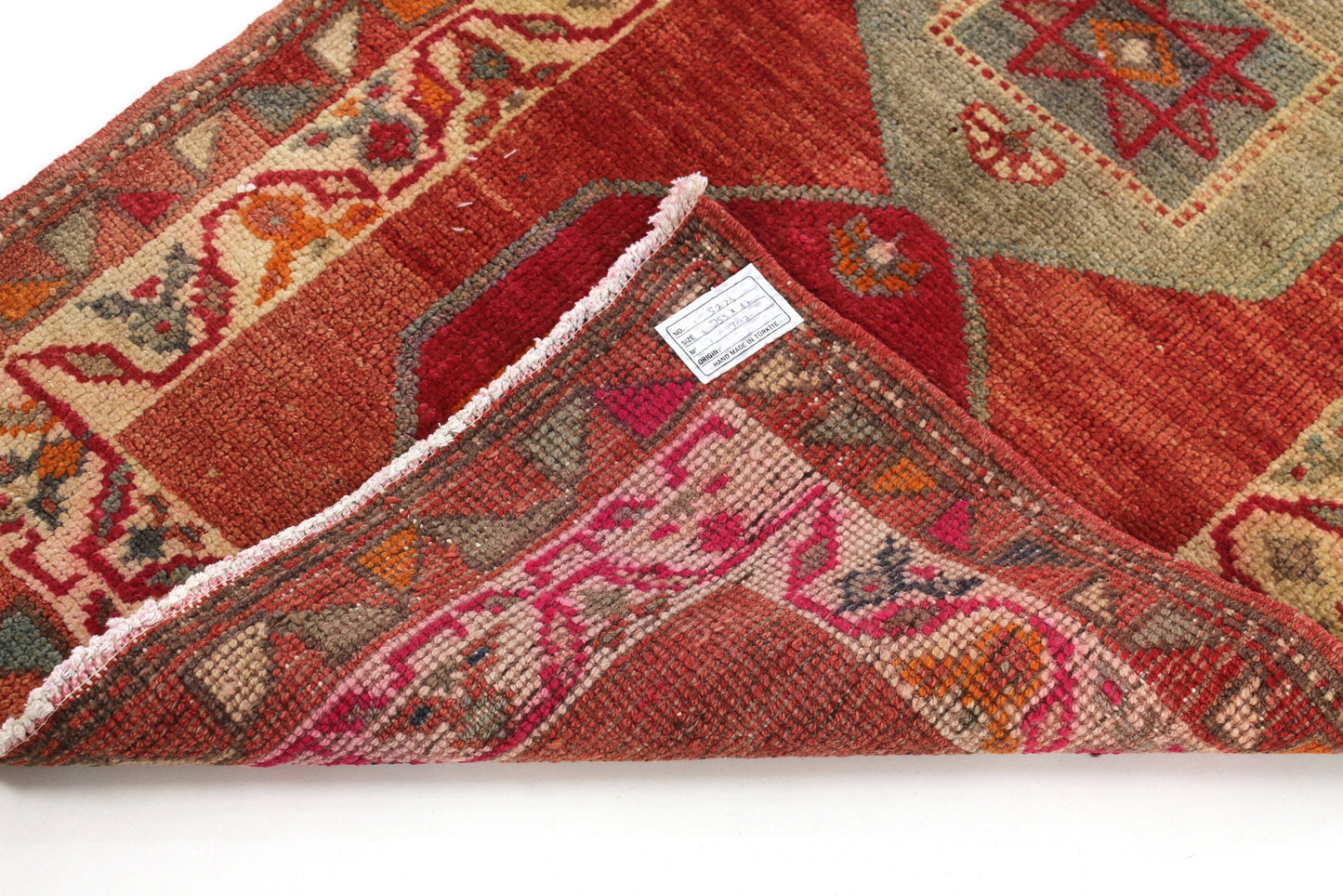 3x12 Boho Rug Runner, Long Runner Rug, Oushak runner, Vintage runner, Handmade Runner rug, Kitchen Rug, Hallway Runner - 5724
