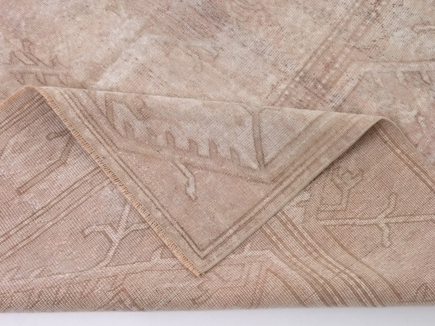 7x10 Beige Faded Oushak Rug, Handmade Turkish Rug, One of a kind Vintage Rug, Carpet rug, Area Rug, Unique rug, Neutral Rug, Fine rug, 9979