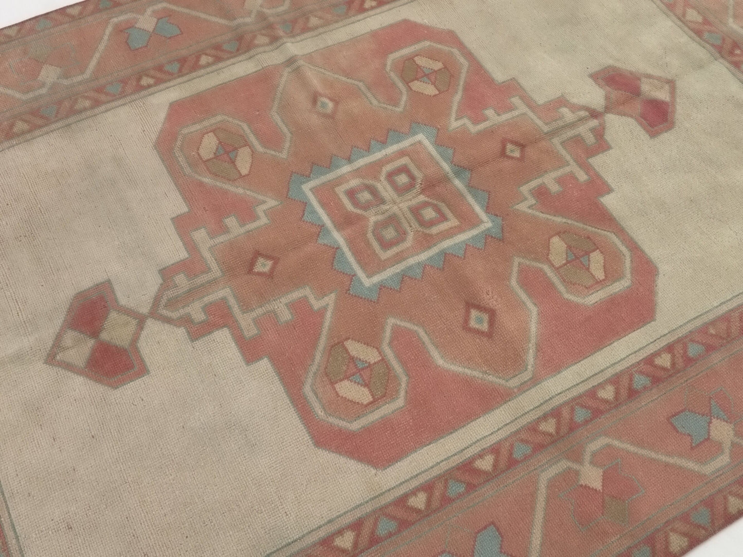 5x7 Rug, Turkish rug, Faded rug, Area rug, Oushak Rug 5x7, Neutral rug, Vintage rug, One of a kind rug, Living room rug, Bedroom rug, 8970