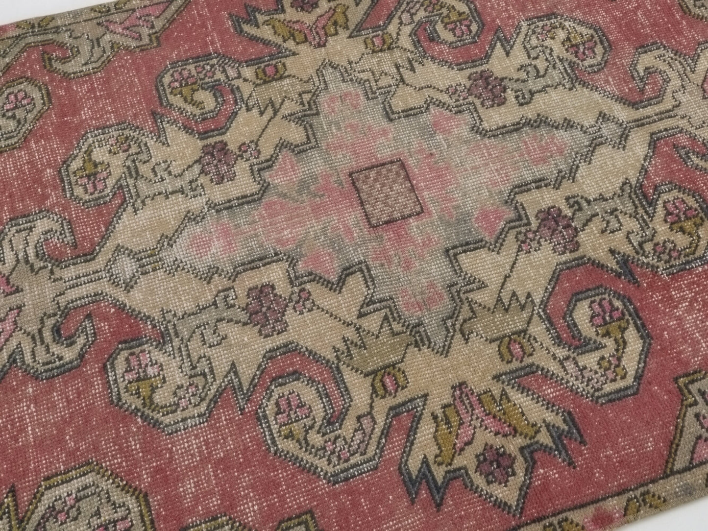 Turkish Rug 4x7, Boho Vintage rug, Oushak Rug 4x7, Area rug, Eclectic rug, Ethnic rug, Wool rug, One of a kind rug, Handmade rug, 8930