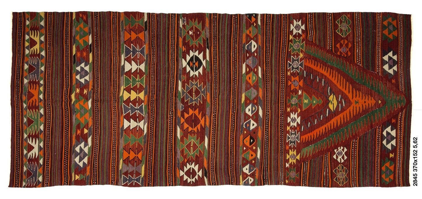 Turkish Kilim Rug, 5x12, Vintage Handmade Unique Kilim Rug, Bedroom Rug, Kilim Rug, Area Kilim Rug, Anatolia Rug, Rug Kilim, Wool Rug, 2845