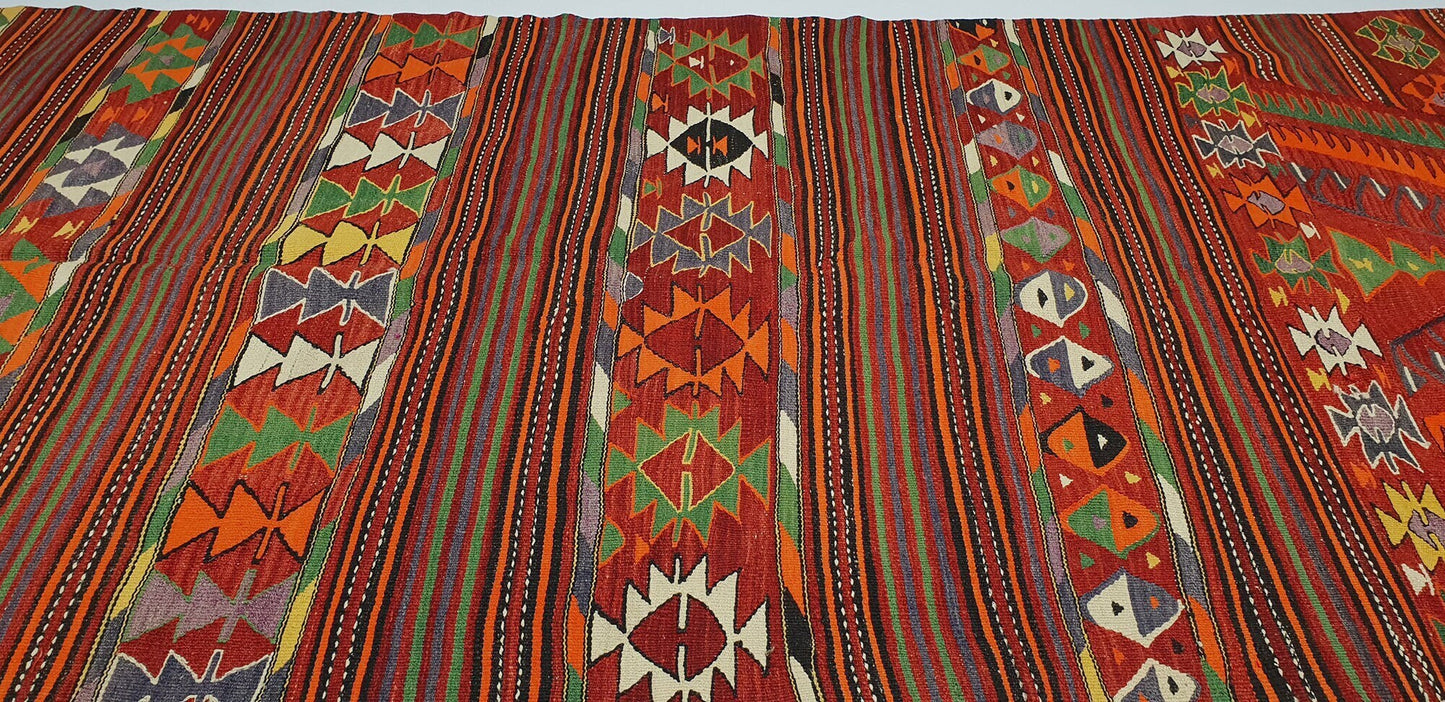 Turkish Kilim Rug, 5x12, Vintage Handmade Unique Kilim Rug, Bedroom Rug, Kilim Rug, Area Kilim Rug, Anatolia Rug, Rug Kilim, Wool Rug, 2845