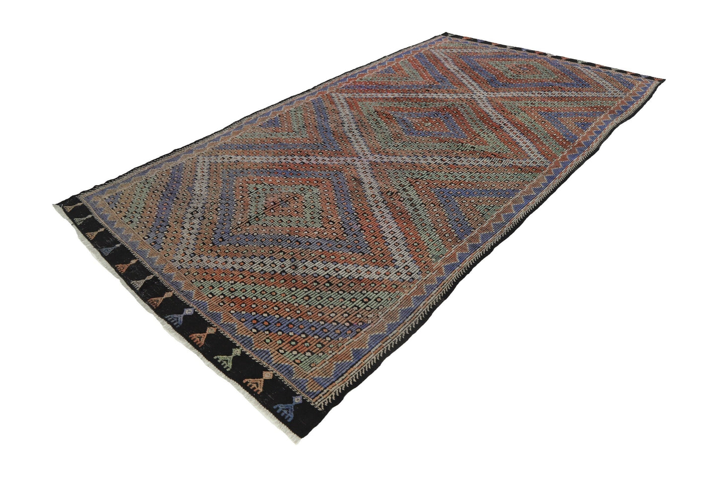 Kilim Rug 7x11, Vintage Kilim Rug, Turkish Faded Kilim Rug, Rug Kilim, Living Room Rug, Goat Hair Rug, Primitive Rug, Area Kilim Rug, 8171