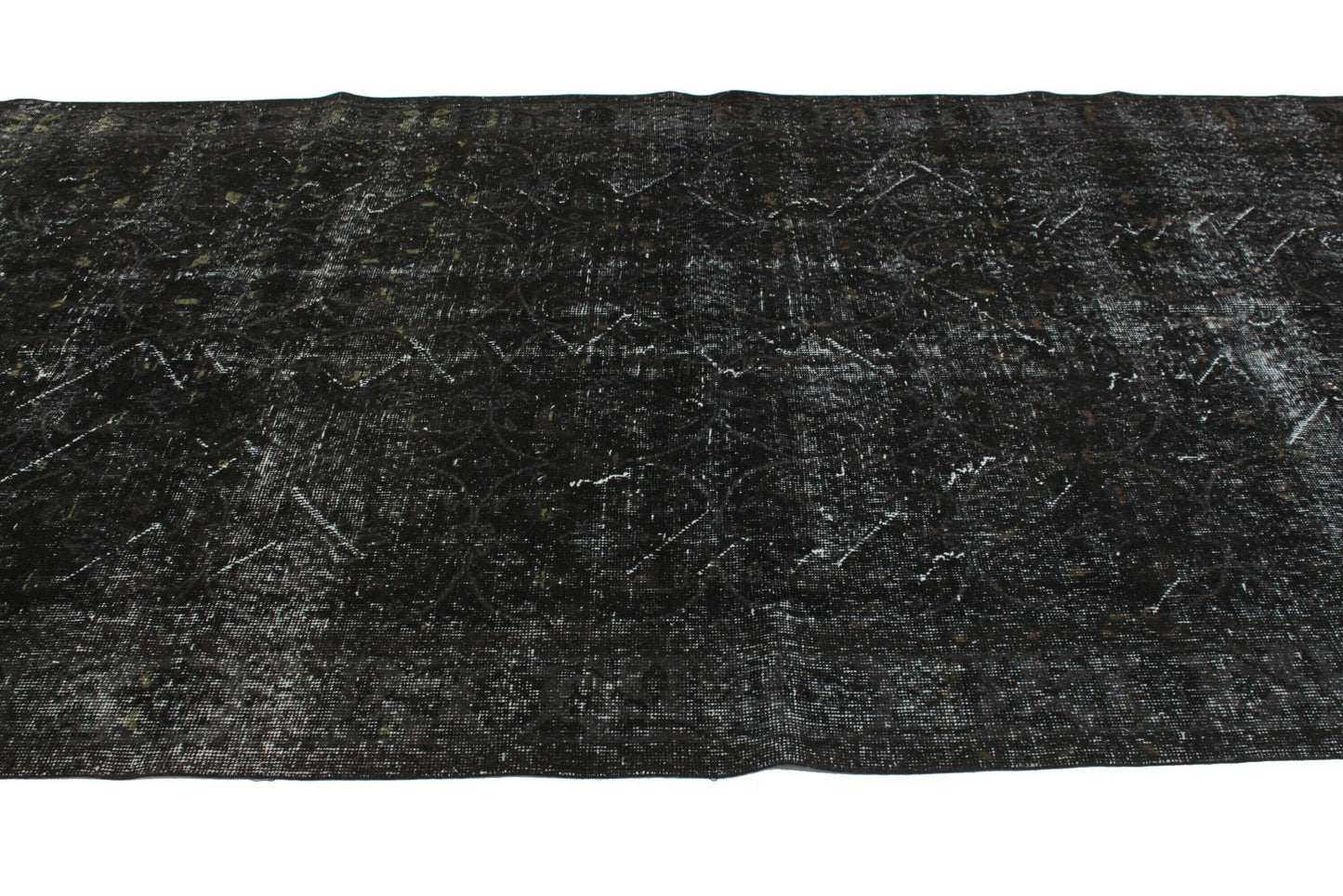 5x9 Black Vintage Turkish Carpet Rug ,Area Wool Handmade Carpet Rug, Living Room, Contemporary, Modern Rug 3153