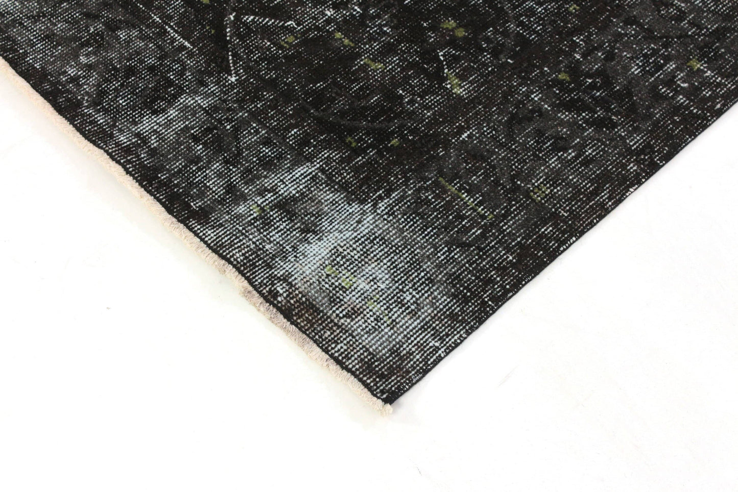 5x9 Black Vintage Turkish Carpet Rug ,Area Wool Handmade Carpet Rug, Living Room, Contemporary, Modern Rug 3153