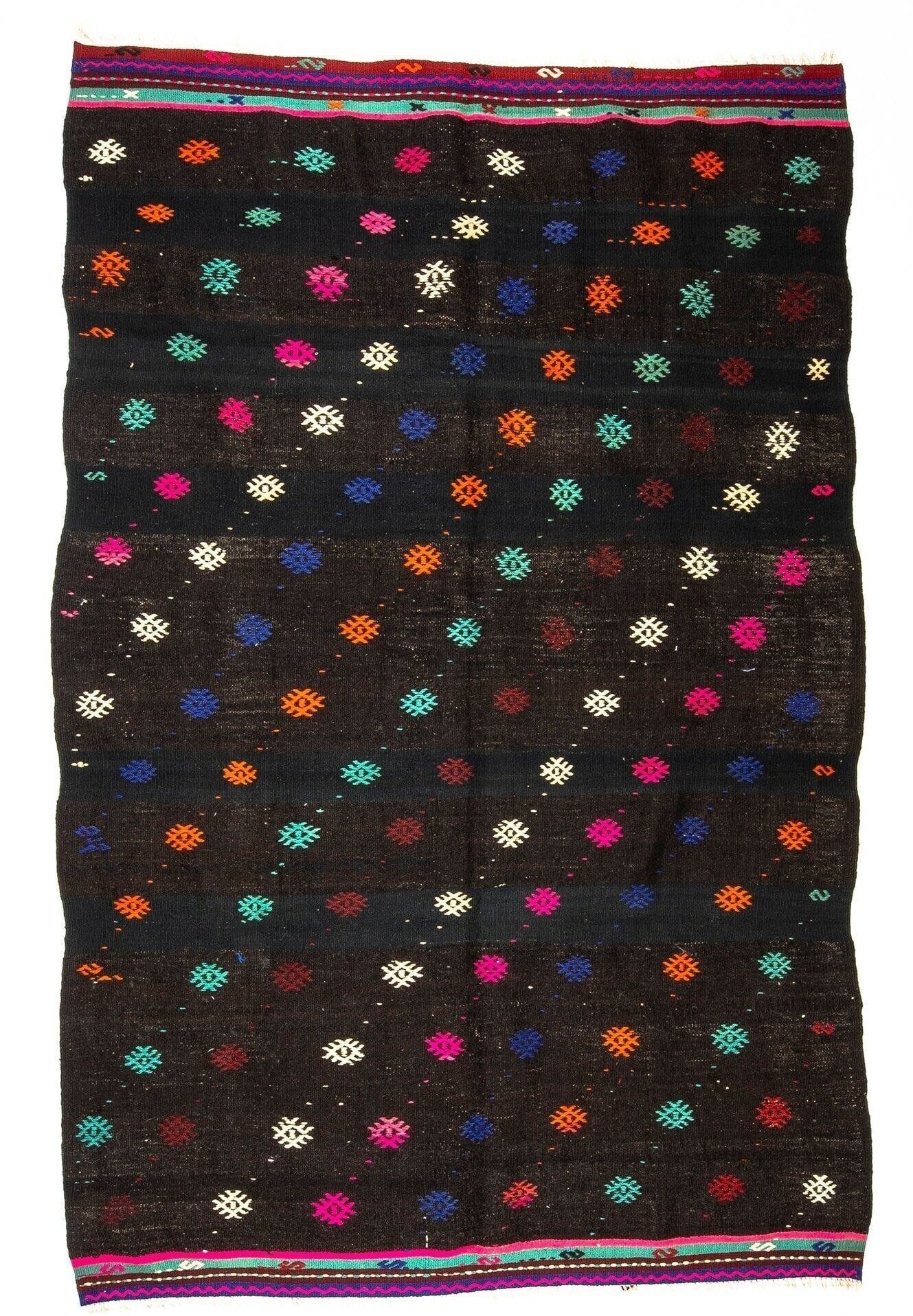 Kilim Rug 6x9, Handmade Antique Kilim Rug, Area Faded Kilim Rug, Turkish Kilim Rug, Bedroom Rug, Goat Hair Rug, Wool Rug, Rug Kilim, 1988