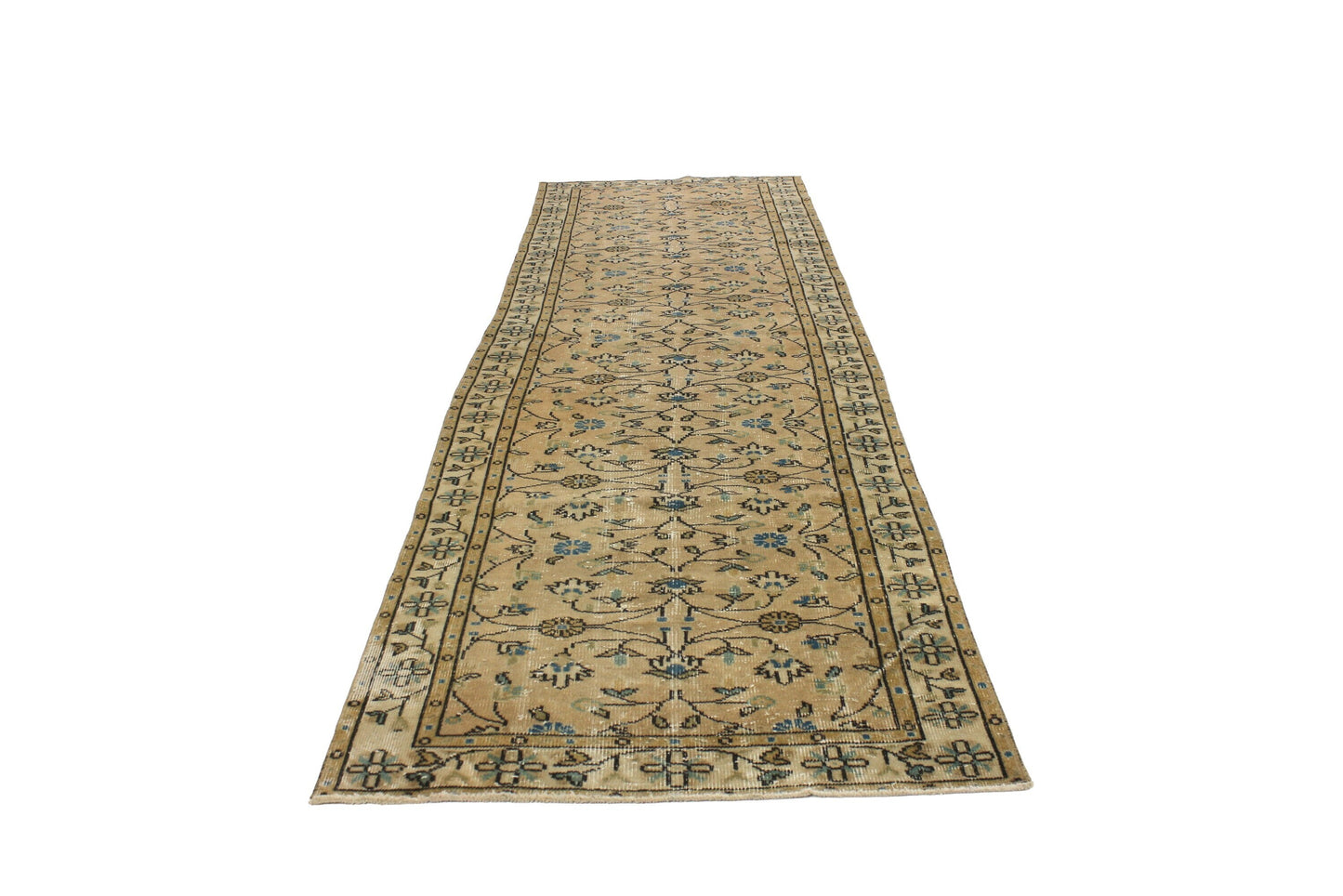 Oushak runner neutral, Turkish runner, Runner rug, Carpet runner, Vintage rug runner, Beige runner rug,Runner rug 3x11, Hallway rug,1695
