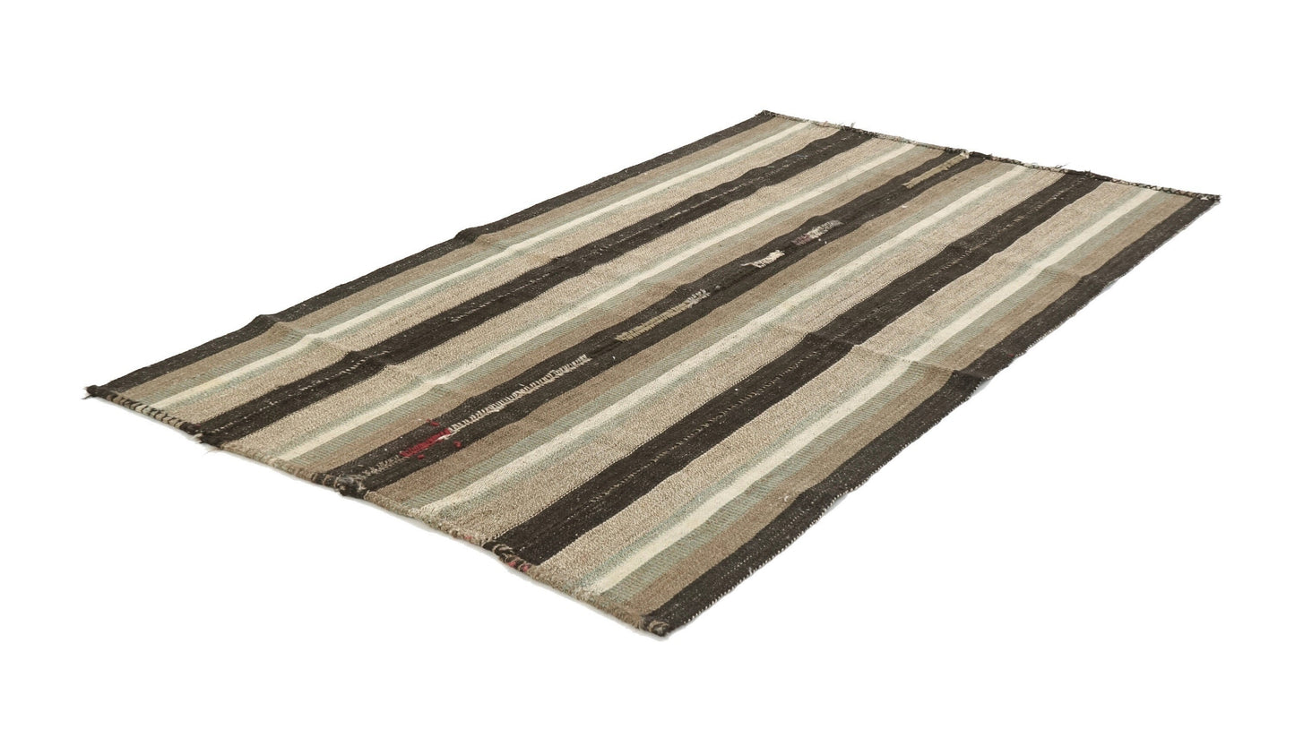 Turkish Kilim Rug, Vintage Striped Kilim Rug, Area Floor Kilim Rug, Living Room Rug, Kilim Rug 5x8, Handmade Flat Weave Kilim Rug, 6283