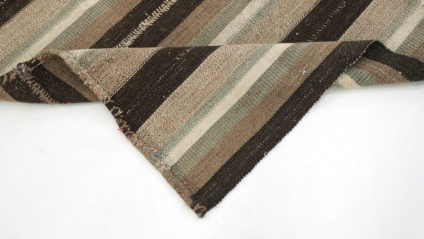 Turkish Kilim Rug, Vintage Striped Kilim Rug, Area Floor Kilim Rug, Living Room Rug, Kilim Rug 5x8, Handmade Flat Weave Kilim Rug, 6283