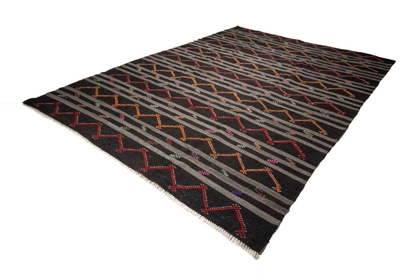 Turkish Kilim Rug 8x12, Handmade Rustic Kilim Rug, Primitive Rug, Area Floor Kilim Rug, Vintage Kilim Rug, Rug Kilim, Living Room Rug, 409