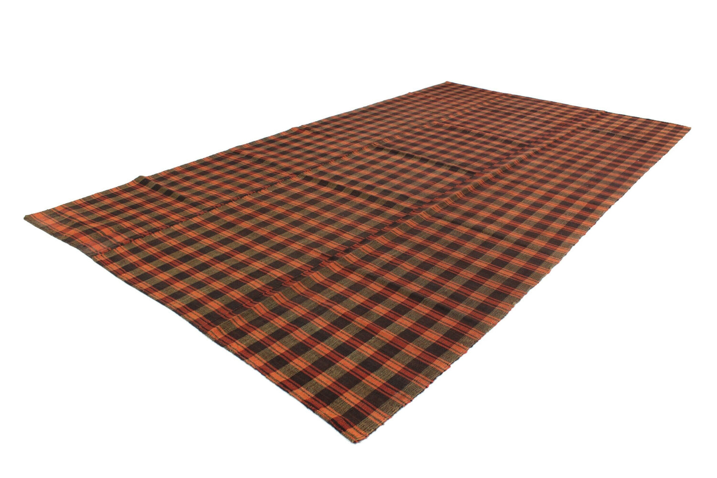 Kilim Rug 6x12, Handmade Plaid Kilim Rug, Area Faded Kilim Rug, Vintage Kilim Rug, Living Room Rug, Bohemian Rug, Turkish Kilim Rug, 5685