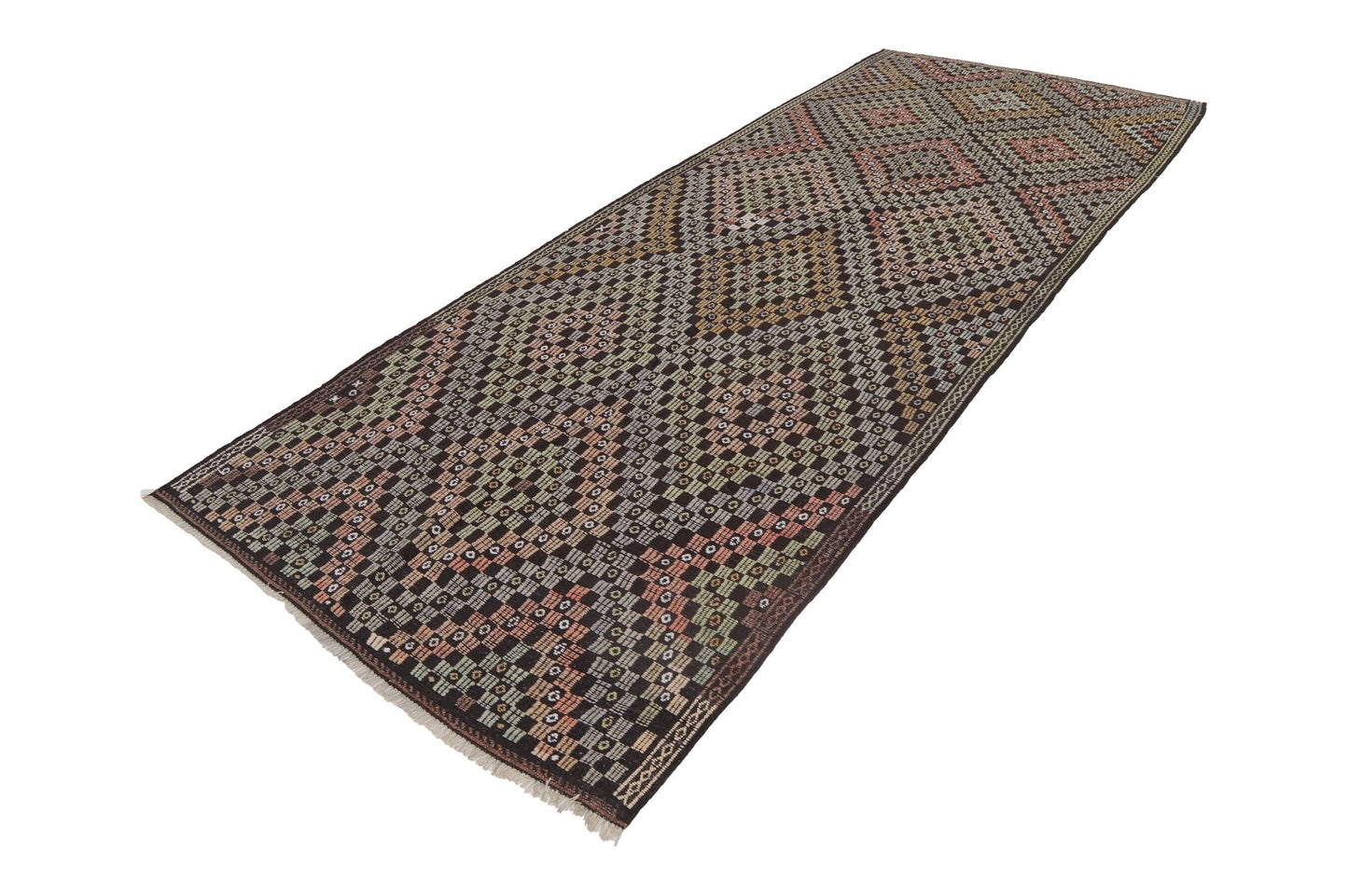 Handmade Unique Kilim Rug, Vintage Kilim 5x11, Area Muted Kilim Rug, Turkish Kilim Rug, Living Room Rug, Wool Rug, Bohemian Rug, 8116
