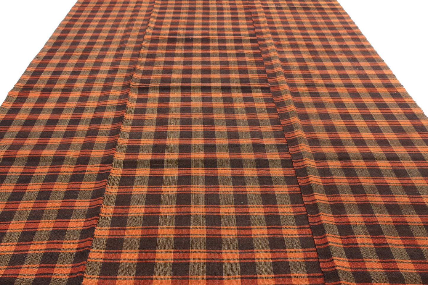 Kilim Rug 6x12, Handmade Plaid Kilim Rug, Area Faded Kilim Rug, Vintage Kilim Rug, Living Room Rug, Bohemian Rug, Turkish Kilim Rug, 5685