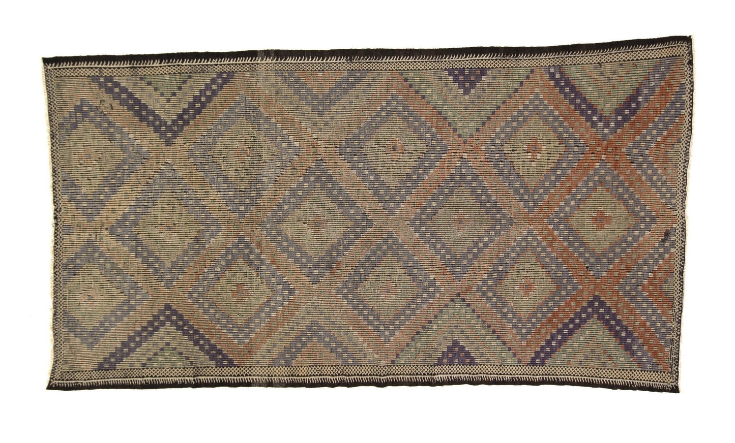 Turkish Kilim Rug, Rug Kilim, Handmade Kilim Rug, Neutral Floor Rug, Area Faded Kilim Rug, Office Rug, Wool Rug, Vintage Kilim Rug, 3238