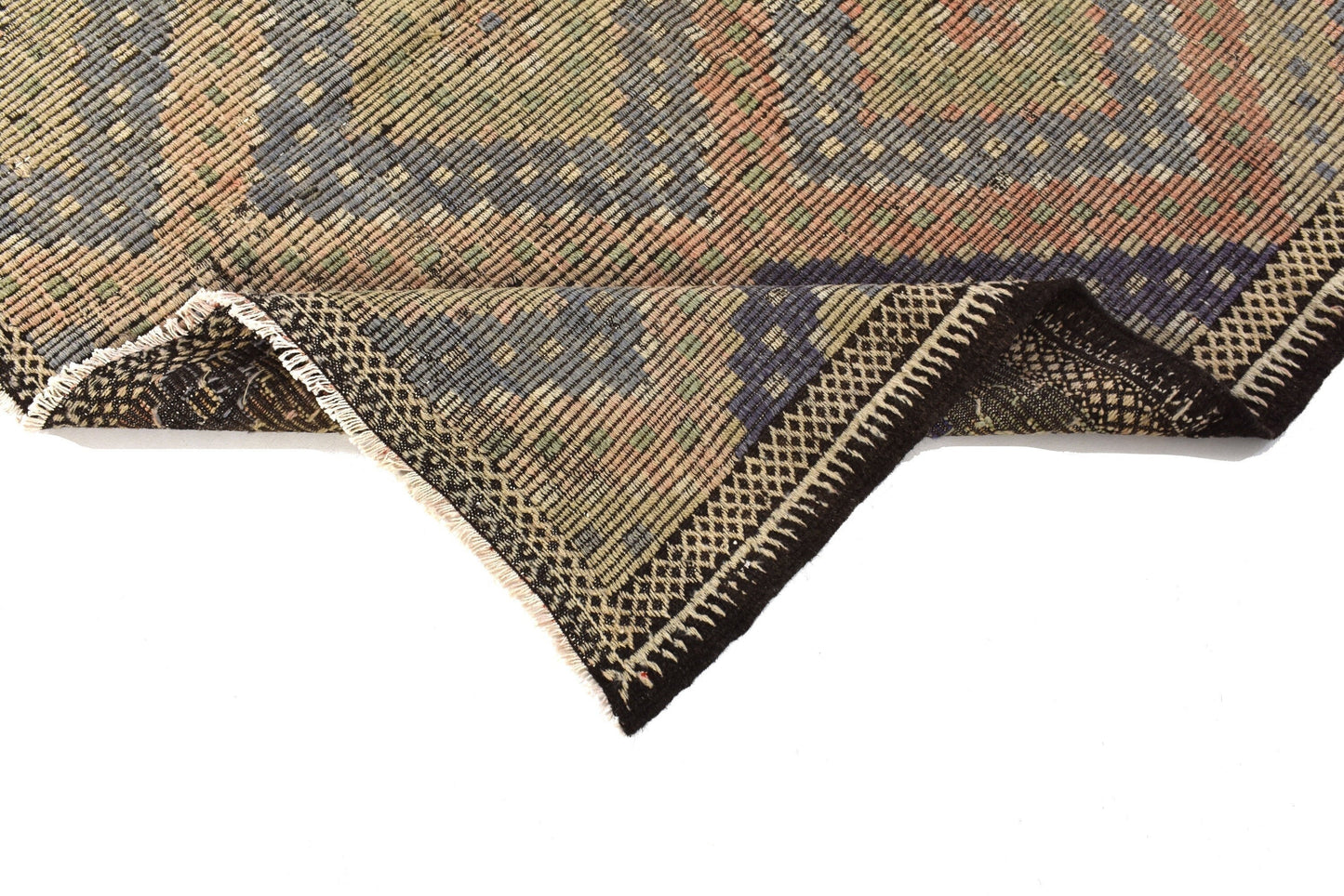 Turkish Kilim Rug, Rug Kilim, Handmade Kilim Rug, Neutral Floor Rug, Area Faded Kilim Rug, Office Rug, Wool Rug, Vintage Kilim Rug, 3238