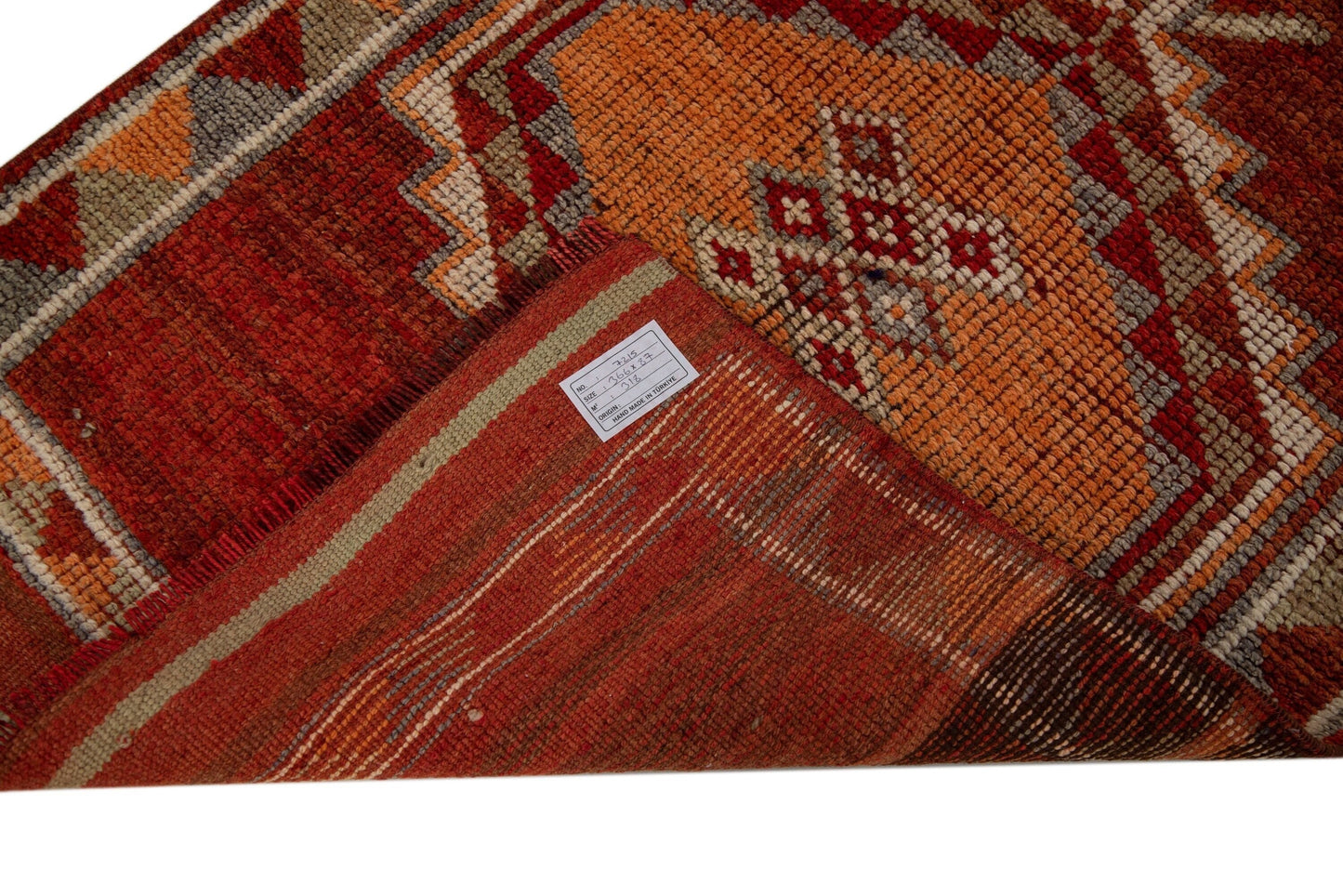 3x12 Turkish runner Rug ,Herki Vintage Runner, Hallway rug, Bathroom Handmade Carpet Runner rug, Kitchen rug, Narrow rug, 7215
