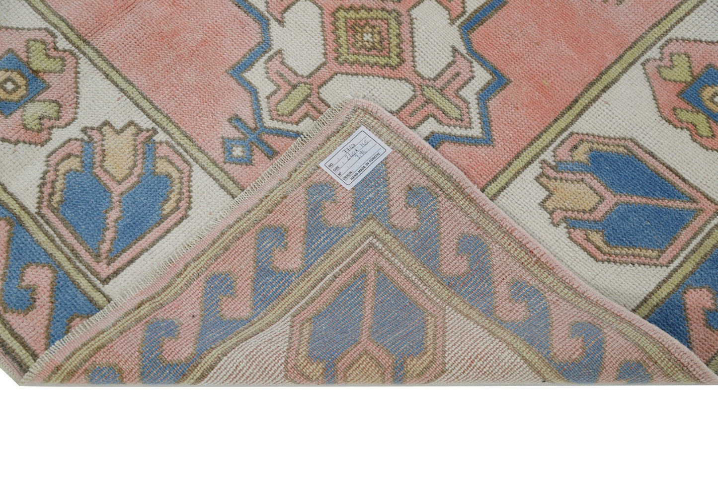 5x8 Turkish rug, Vintage rug 5x8, Oushak Rug 5x8, Neutral Pink Bohemian Carpet rug, Bedroom Area Anatolia Rug ,Rug Made in Turkey , 7747