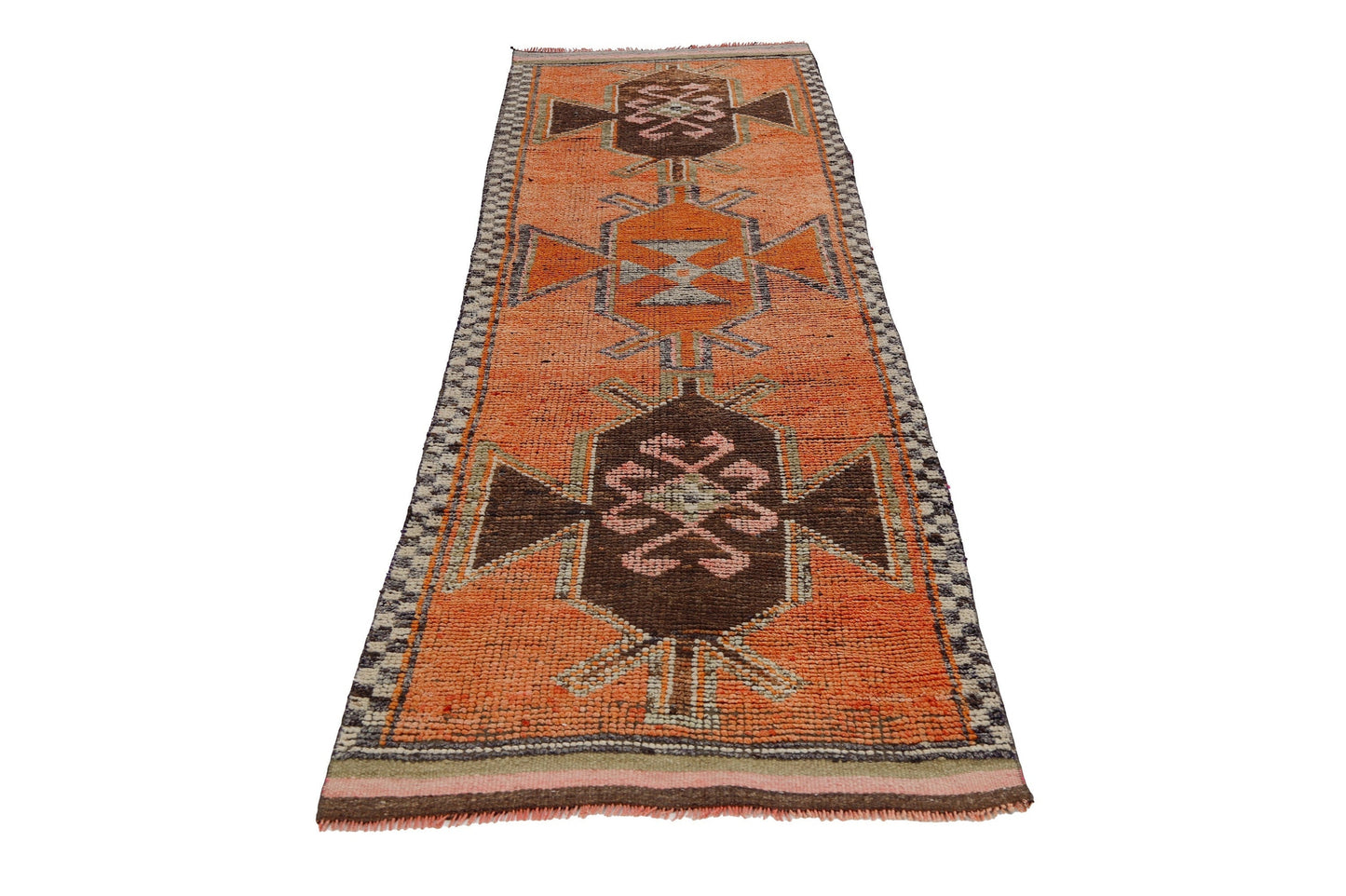 Turkish runner rug, Oushak Kitchen runner, Vintage Floor Oriental runner , 3x10 Rug runner ,Antique rug, Hallway runner ,7208