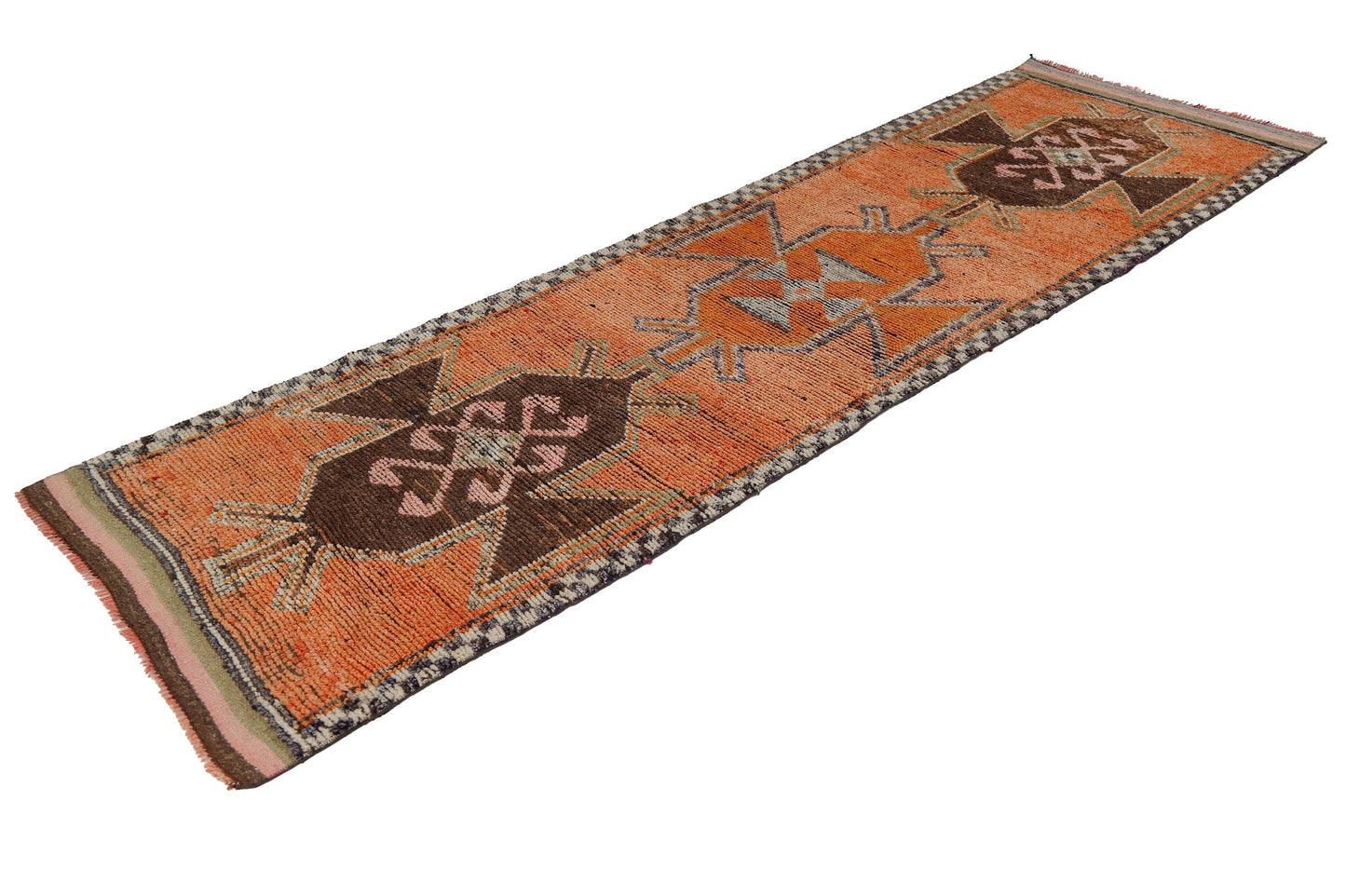 Turkish runner rug, Oushak Kitchen runner, Vintage Floor Oriental runner , 3x10 Rug runner ,Antique rug, Hallway runner ,7208