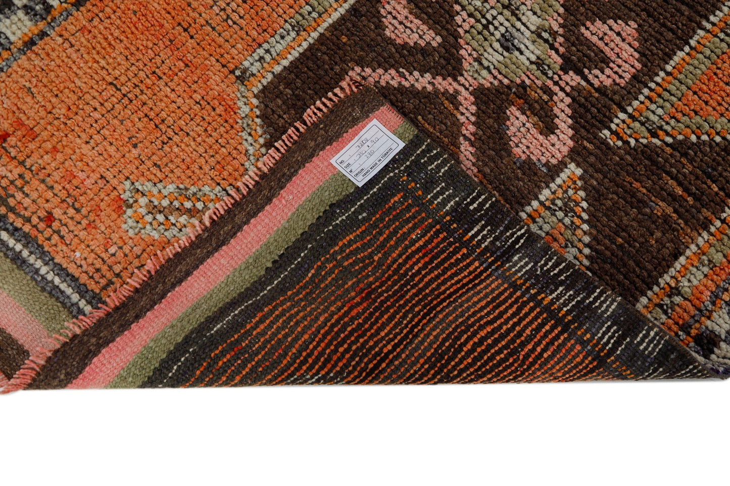 Turkish runner rug, Oushak Kitchen runner, Vintage Floor Oriental runner , 3x10 Rug runner ,Antique rug, Hallway runner ,7208