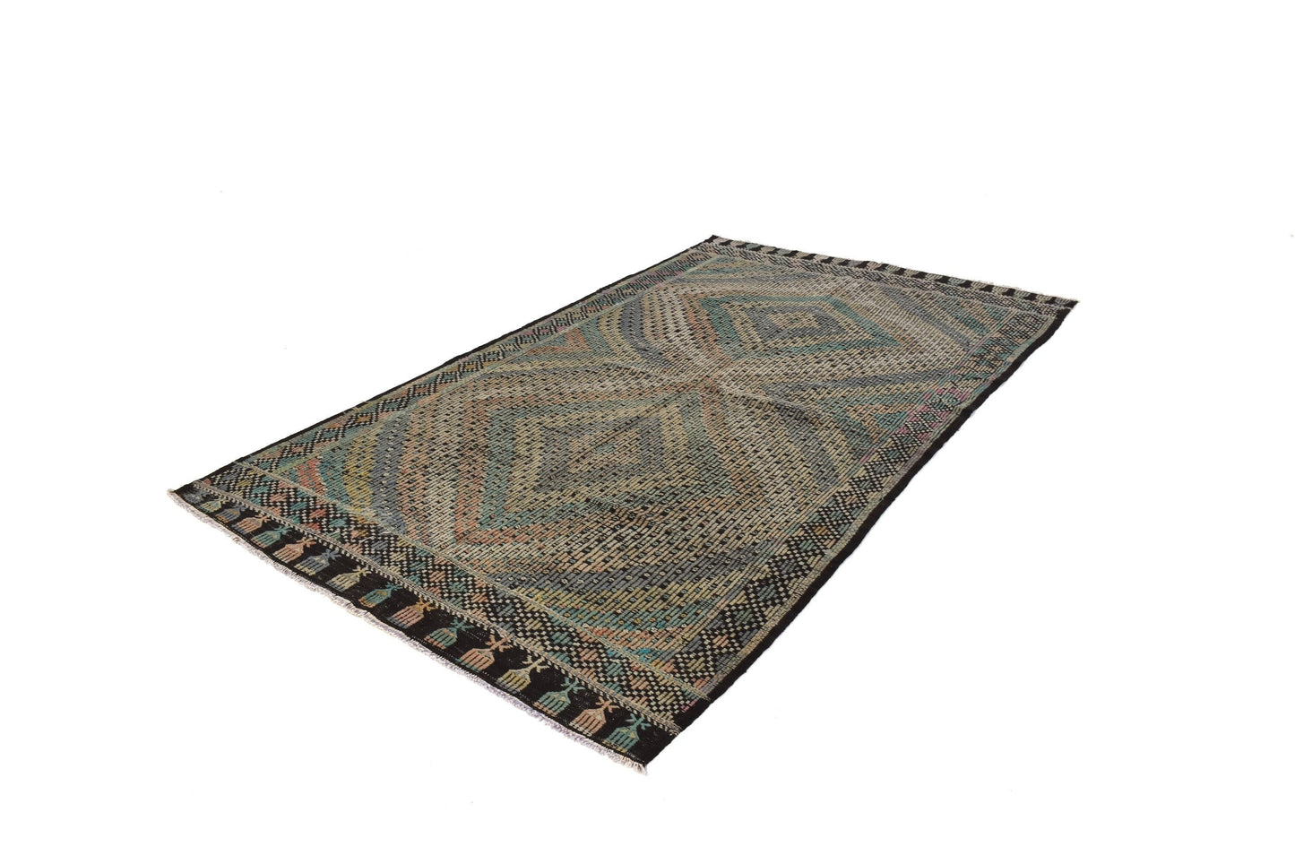 Kilim Rug 5x8, Turkish Handmade Kilim Rug, Area Faded Kilim Rug, Vintage Kilim Rug, Rug Kilim, Scandinavian Rug, Living Room Rug, 3255