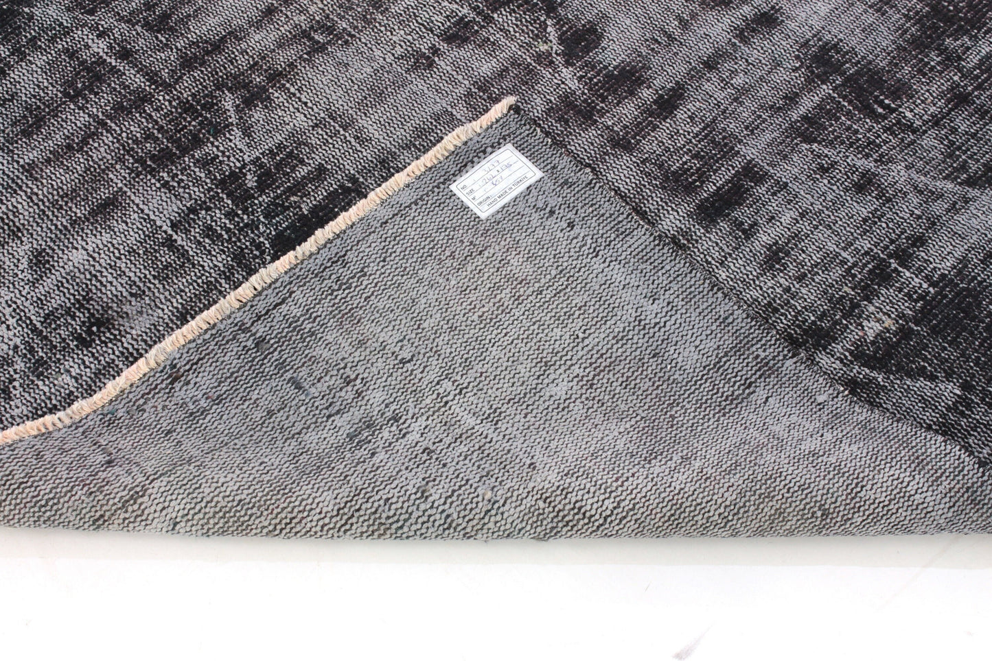 Handmade Black Rug, Distressed Overdye Carpet Rug, 6x9 Vintage Turkish Black Rug, Area Rug 6x9, Living Room Rug ,3277