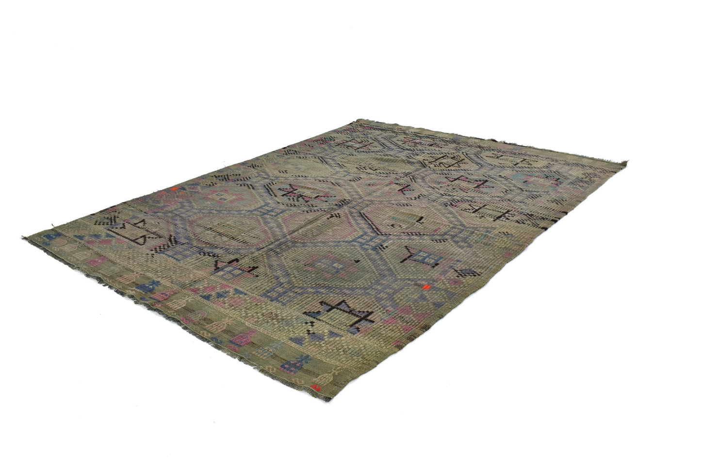 Turkish Kilim, Rug Kilim, Vintage Kilim, Handmade Faded Kilim Rug, Area Muted Kilim Rug, Flat Weave Rug,Kilim Rug 6x10,Living Room Rug, 3228